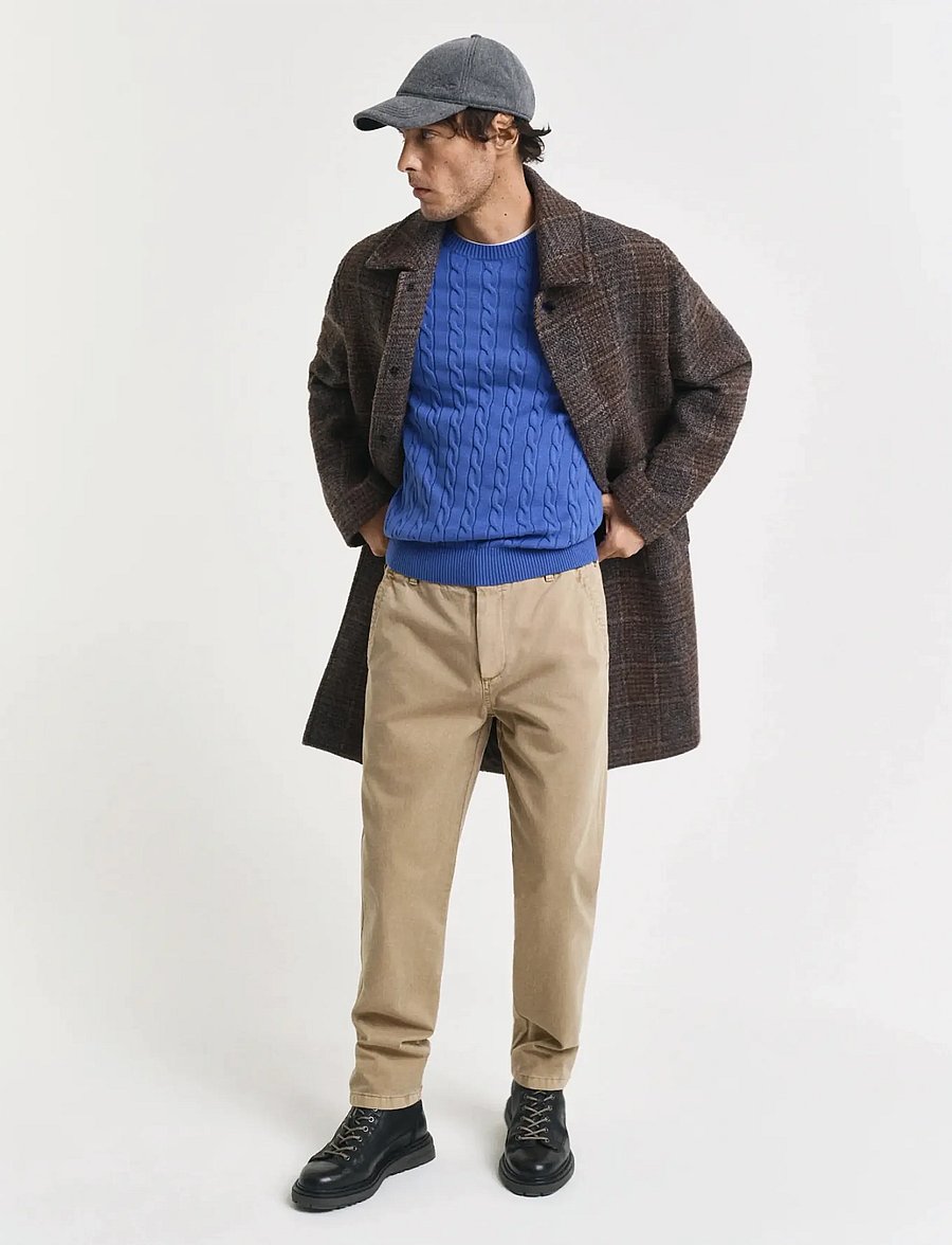 Gant - Classic Cable Knit Sweater - rundhals - rich blue - 5