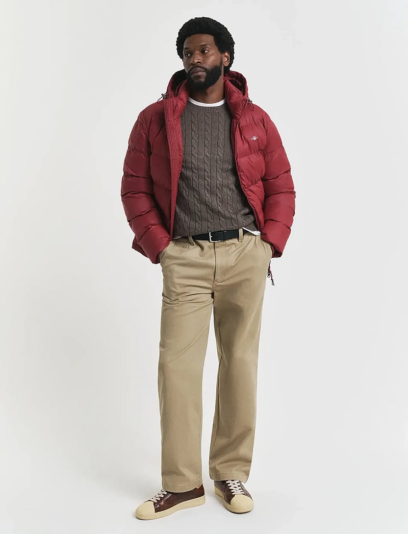 GANT - COTTON CABLE C-NECK - rundhalsad - seawood melange - 4