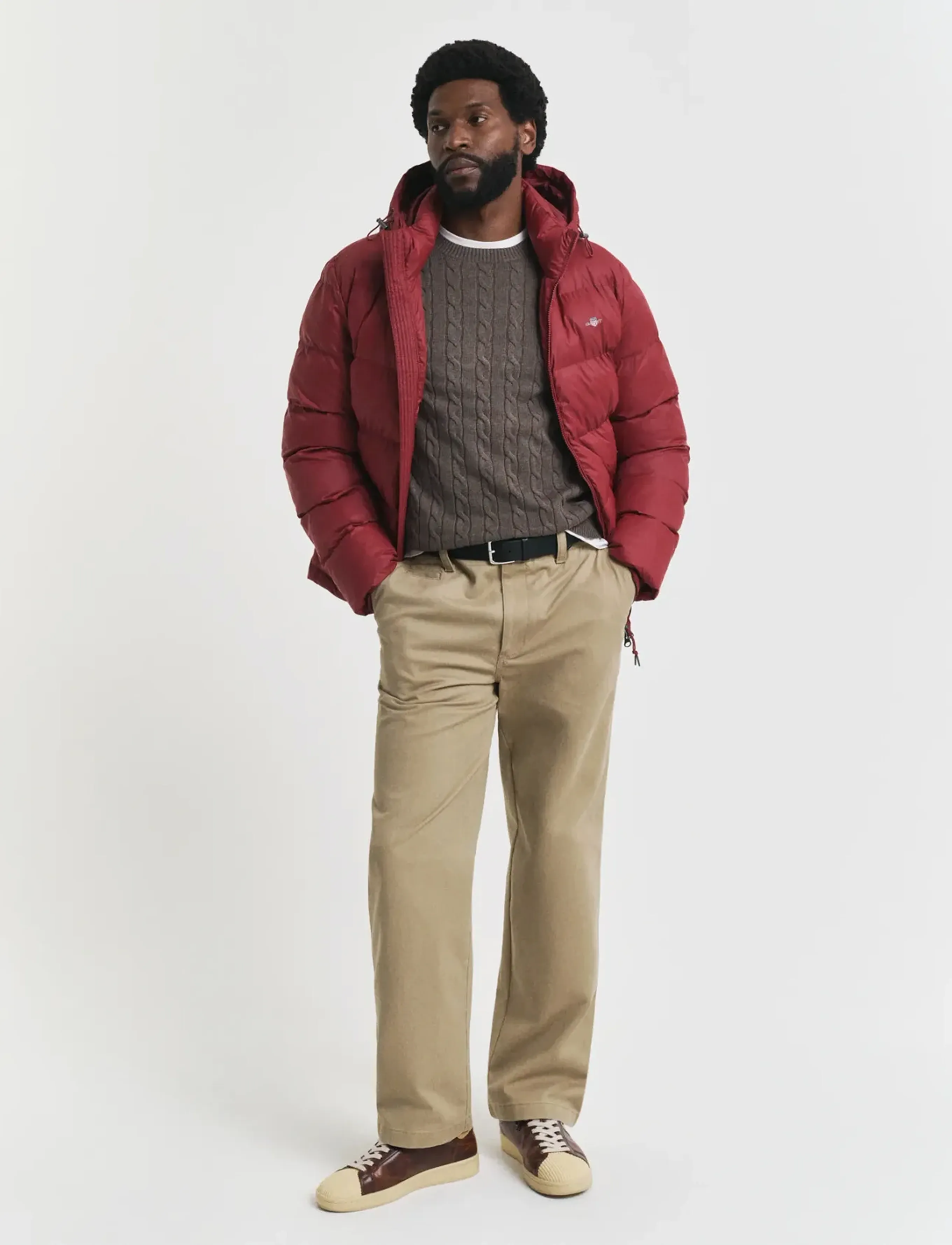 Gant - Classic Cable Knit Sweater - adījumi ar apaļu kakla izgriezumu - seawood melange - 4