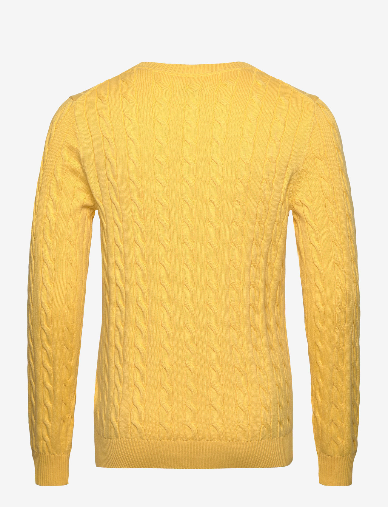 GANT - COTTON CABLE C-NECK - efterårstøj - smooth yellow - 1