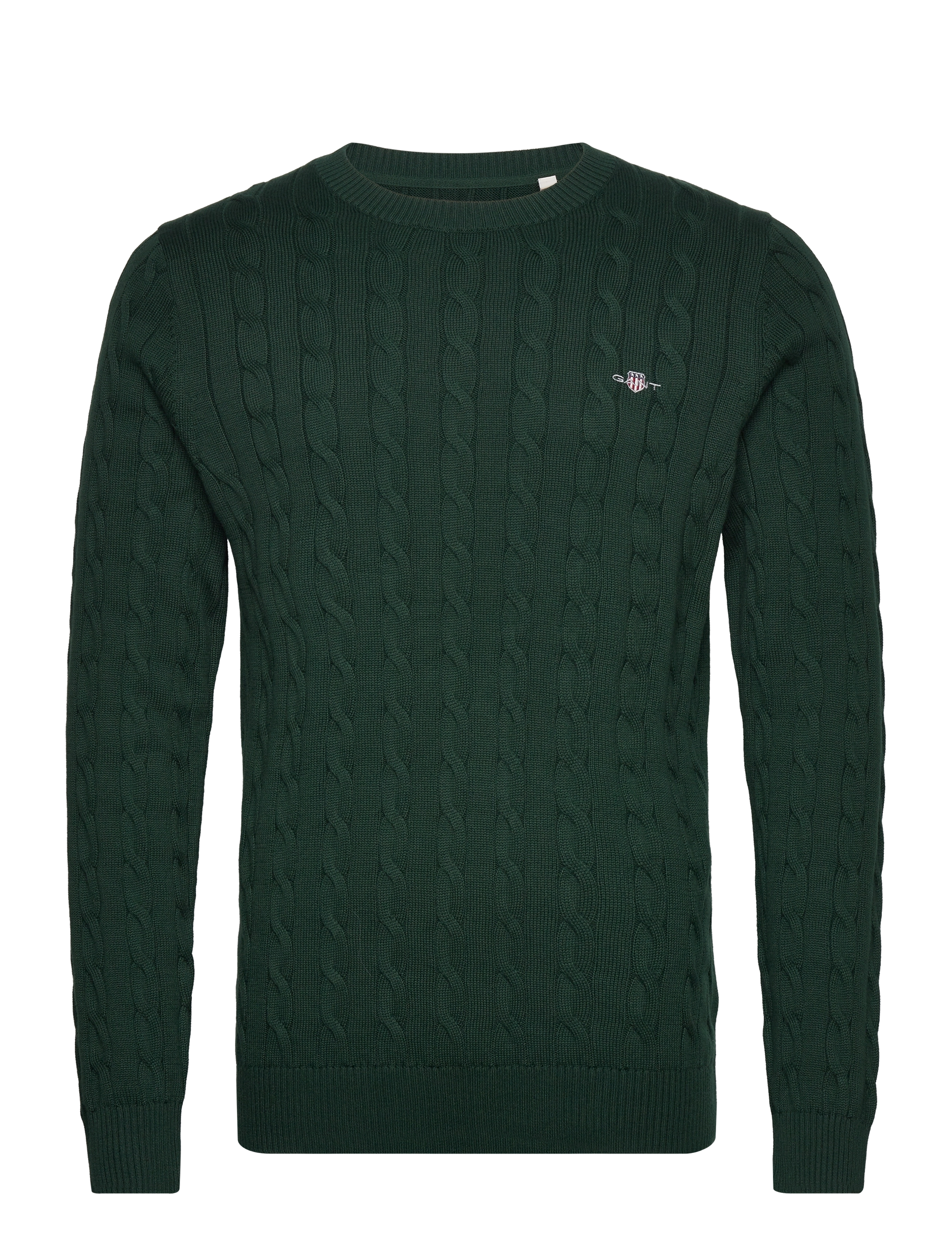 GANT Klassisch Cable Knit Pullover Khaki - XL - Herren