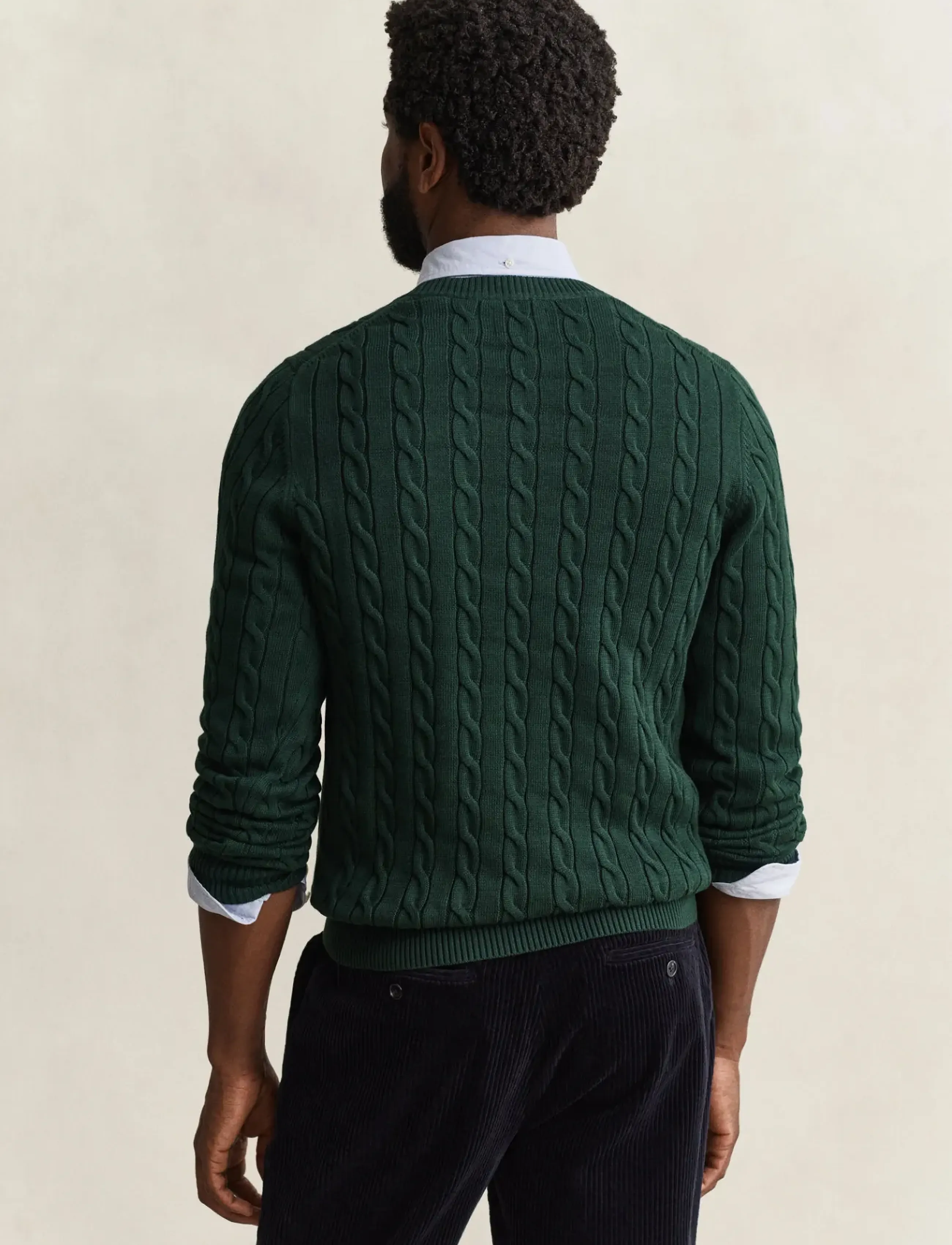 Gant - Classic Cable Knit Sweater - herbstliche kleidung - tartan green - 3