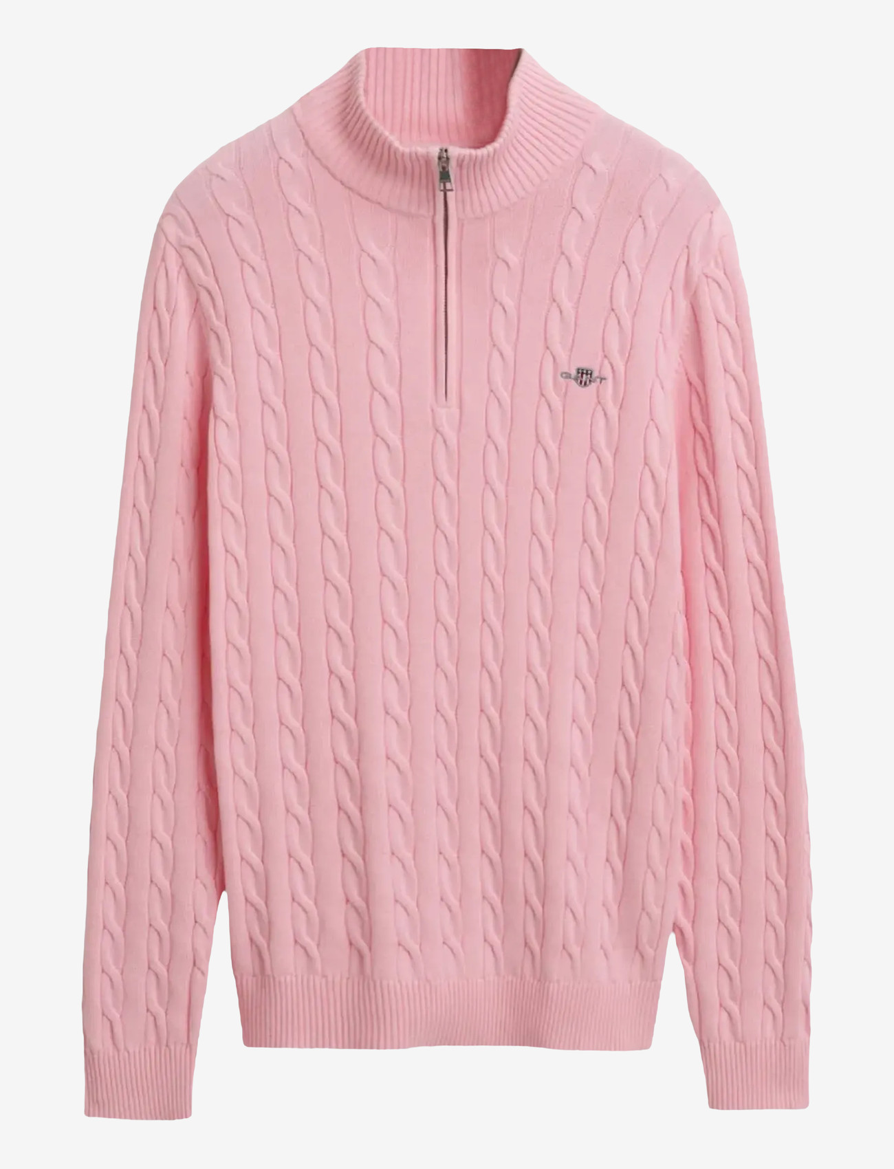 Gant - COTTON CABLE HALF ZIP - halfzip strik - california pink - 1