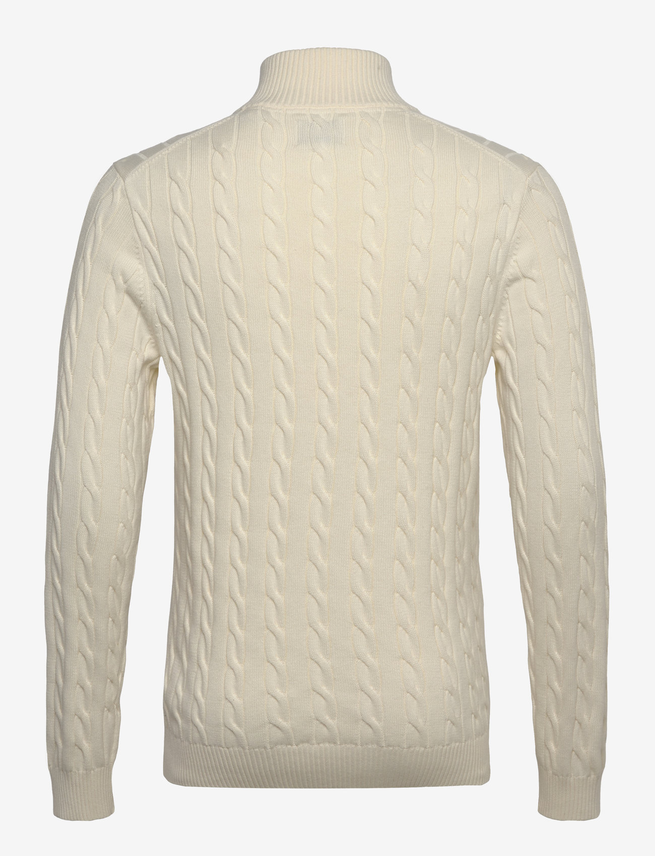 GANT - COTTON CABLE HALF ZIP - half zip-trøjer - cream - 2