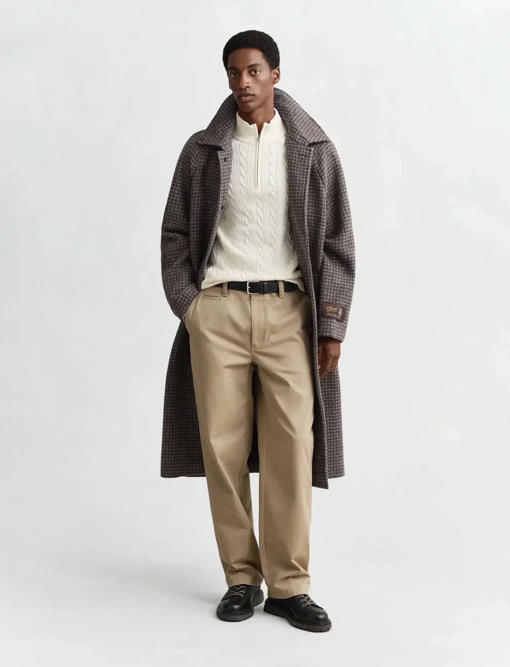 GANT - COTTON CABLE HALF ZIP - tõmblukk-kaelusega dressipluusid - cream - 5