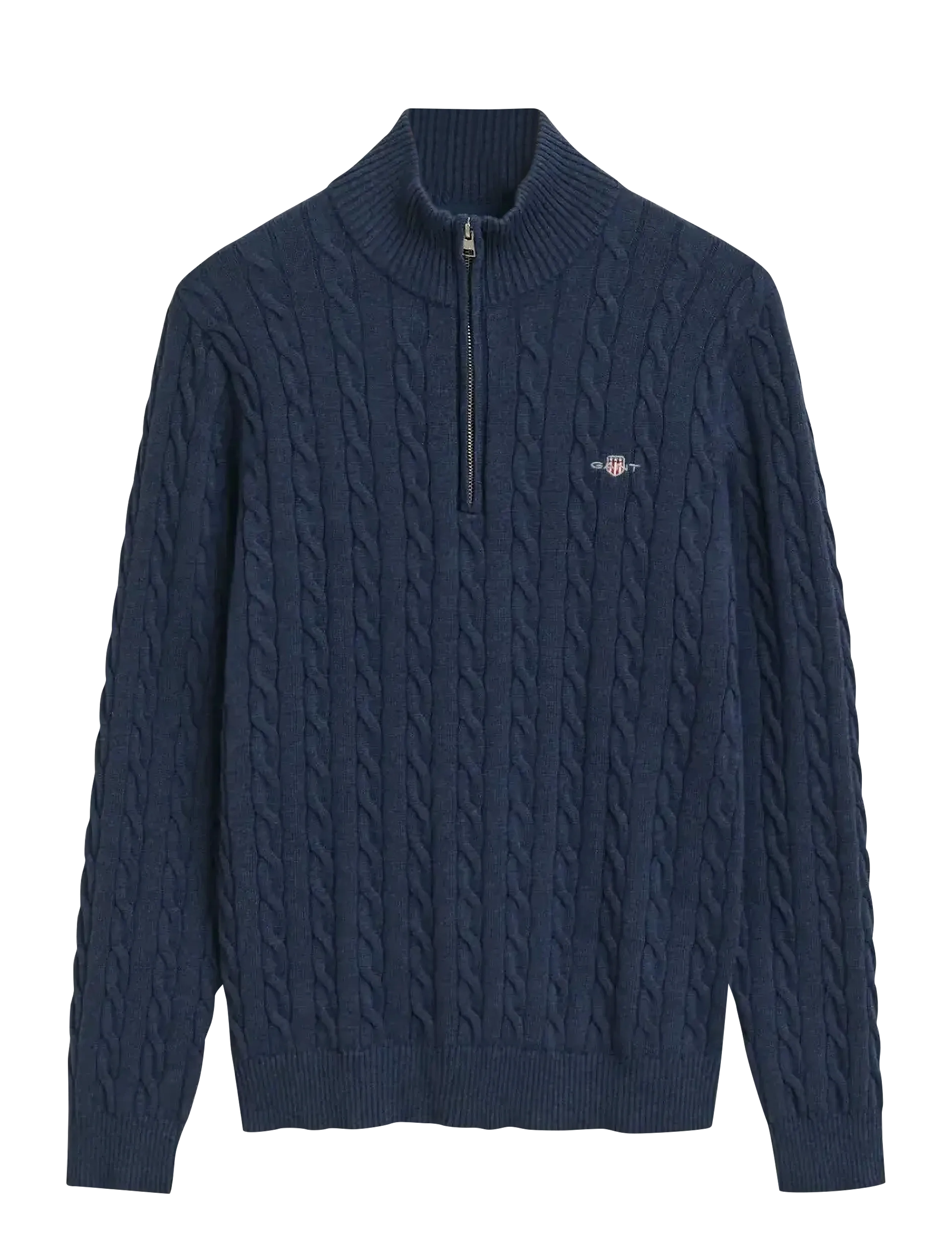 GANT Cable Knit Half-Zip Pullover Blau - XXL - Herren