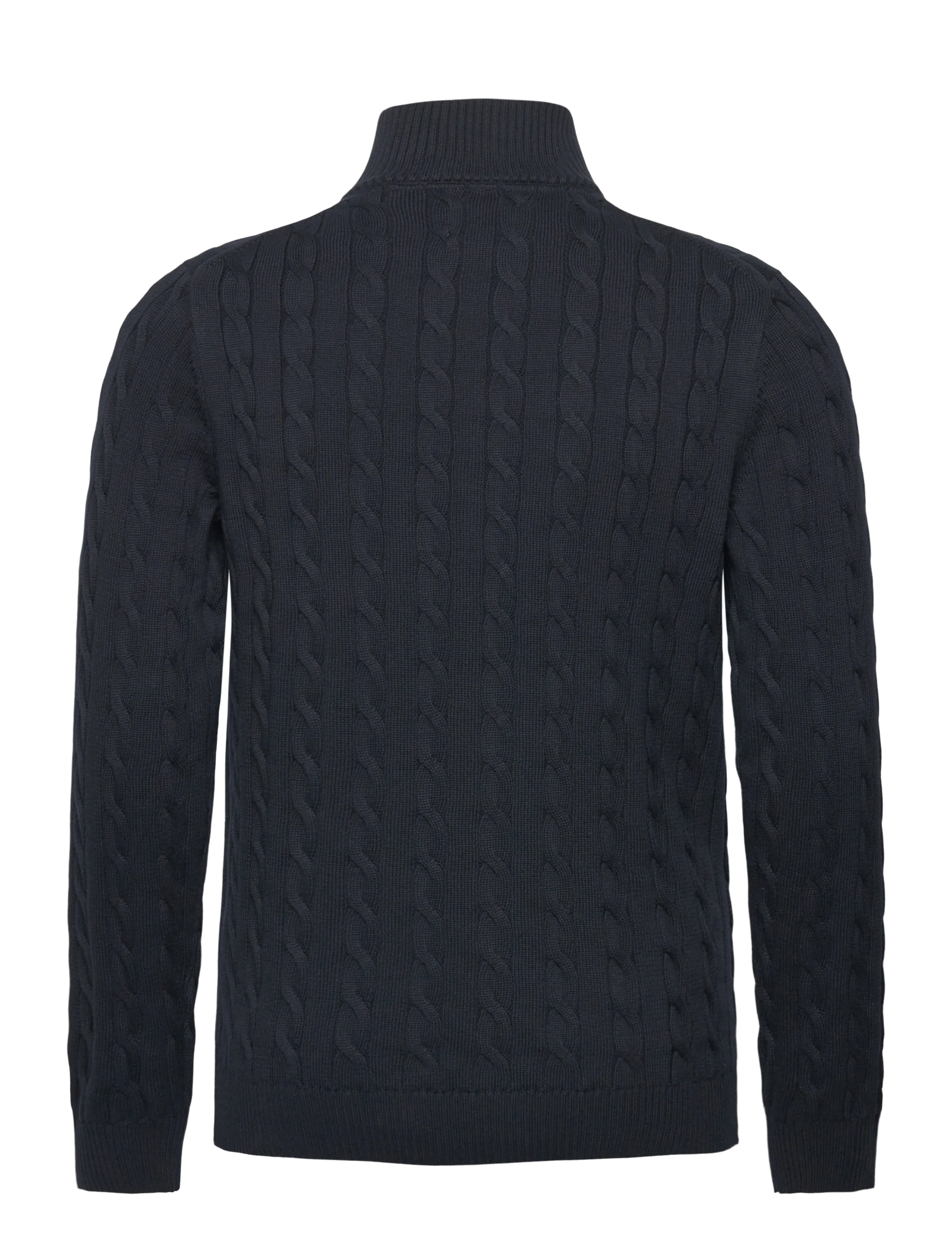GANT - COTTON CABLE ZIPPED CARDIGAN - evening blue - 1