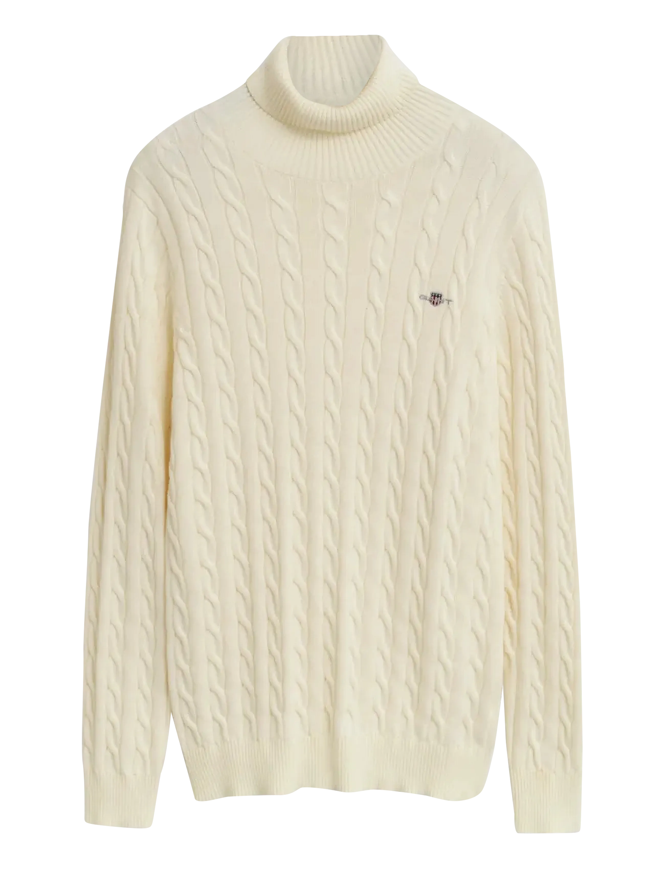 Gant COTTON CABLE TURTLE NECK - Col roulé - CREAM / cream