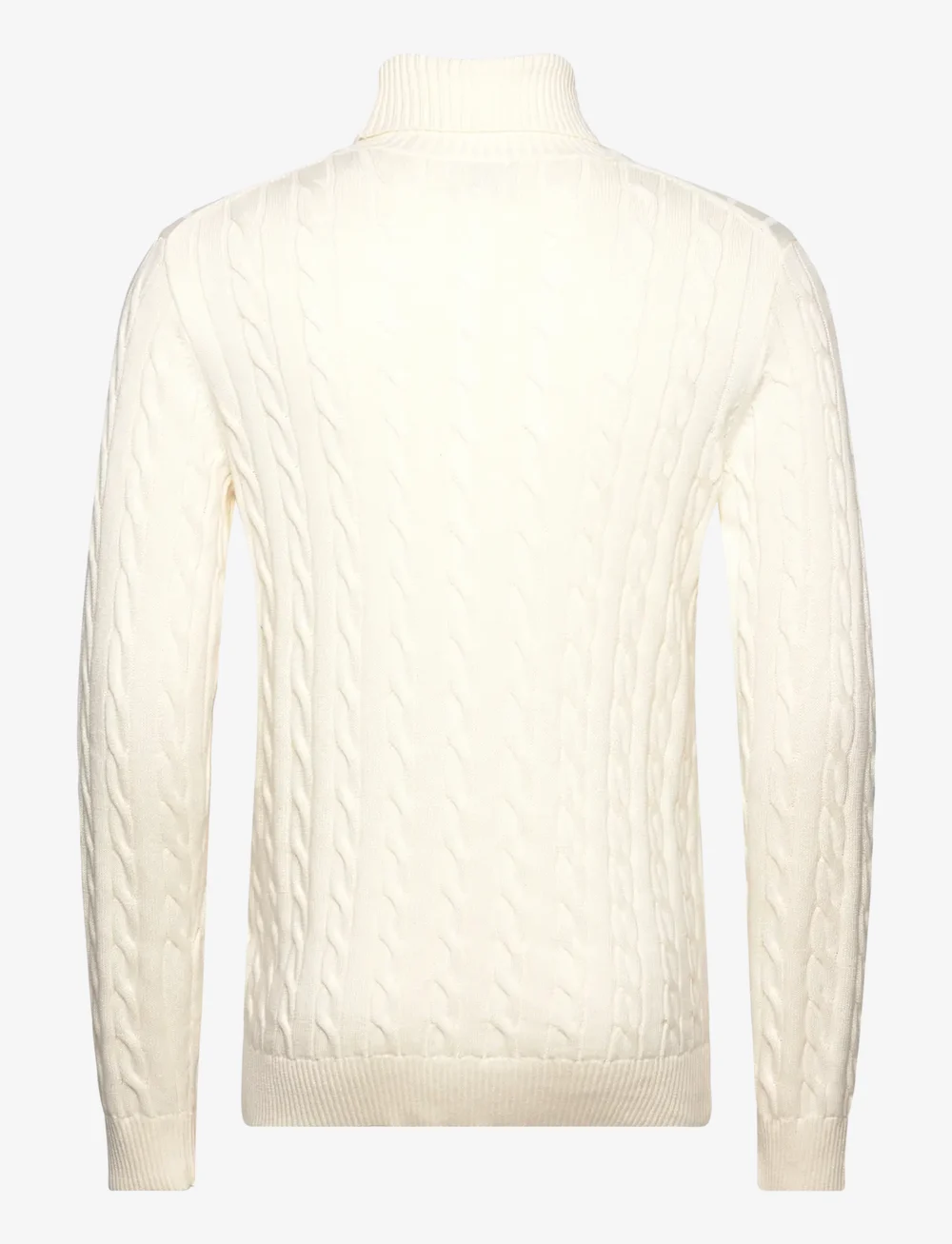 GANT - COTTON CABLE TURTLE NECK - poolokaulus - cream - 2
