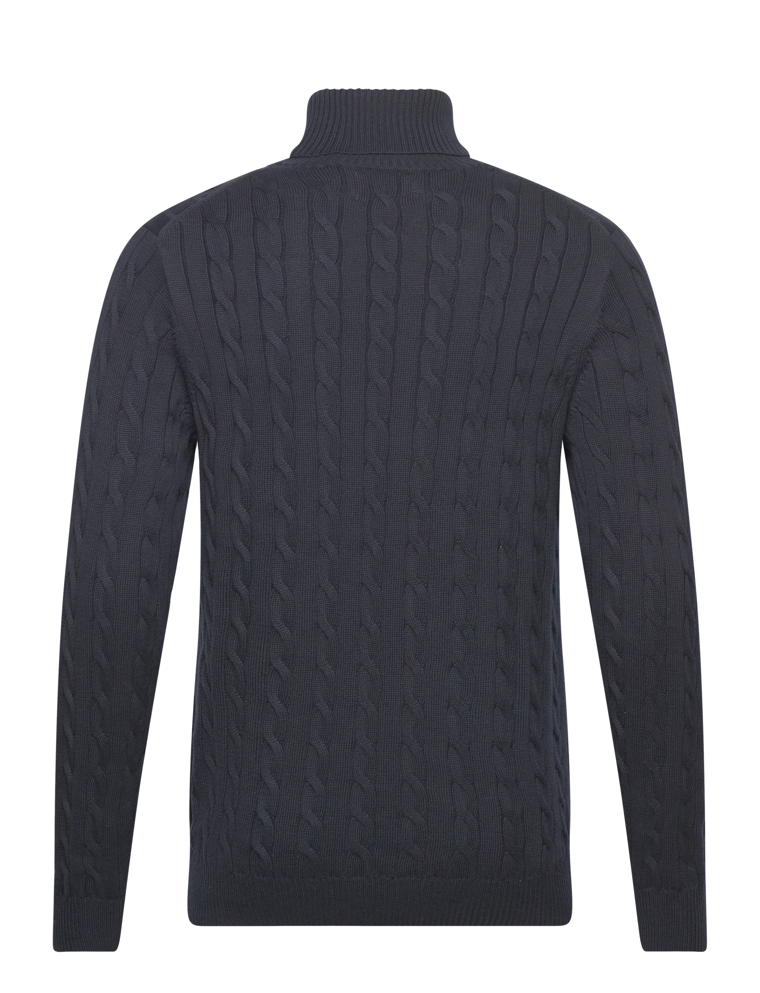 Gant - COTTON CABLE TURTLE NECK - rullekraver - evening blue - 3
