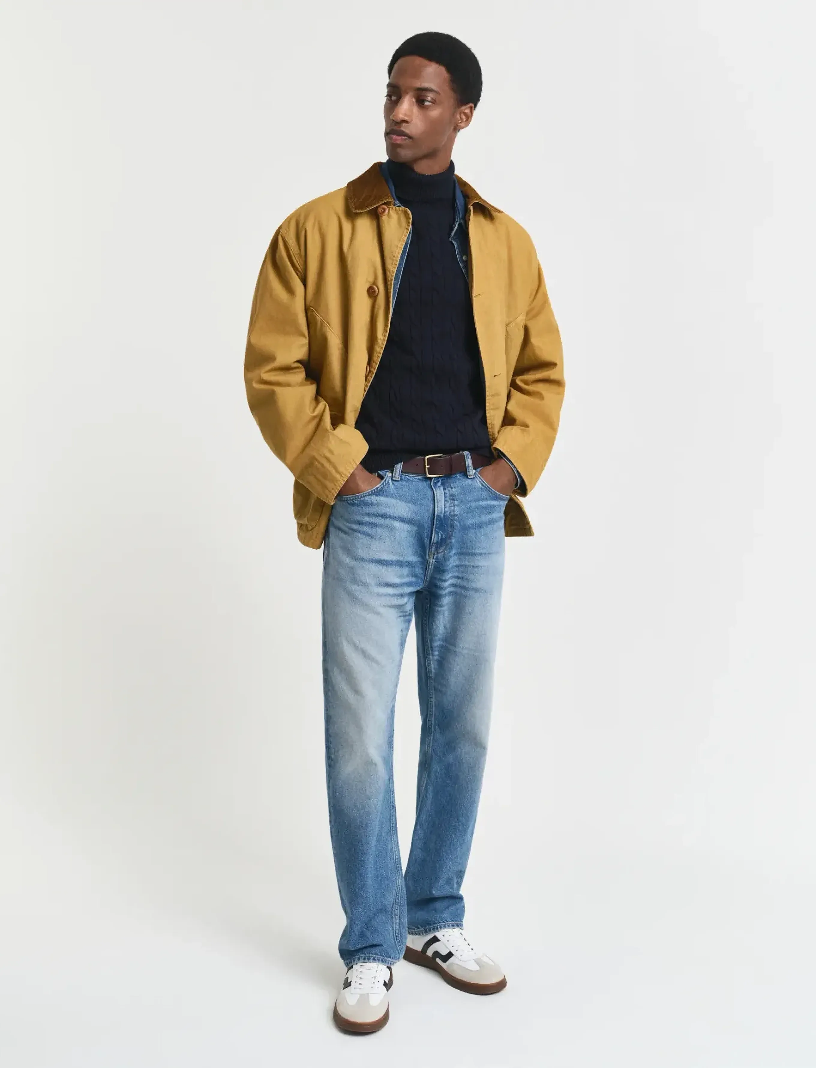 Gant Cotton Cable Turtle Neck polotröjor herr – bild 4