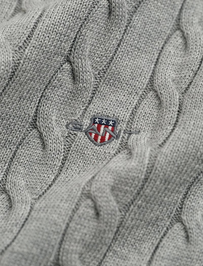 GANT - COTTON CABLE TURTLE NECK - rollkragen - grey melange - 1