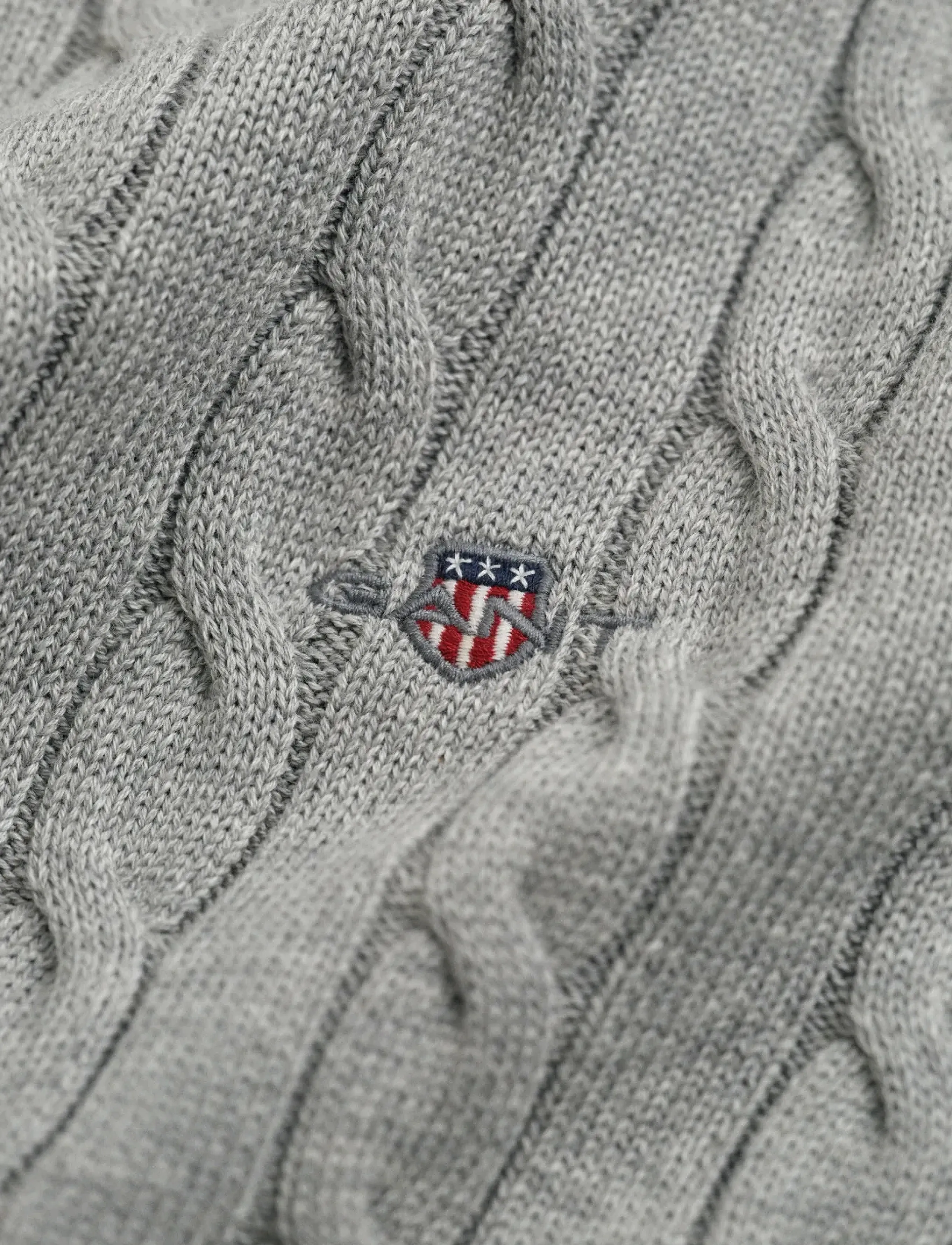 Gant - COTTON CABLE TURTLE NECK - polokrage - grey melange - 1