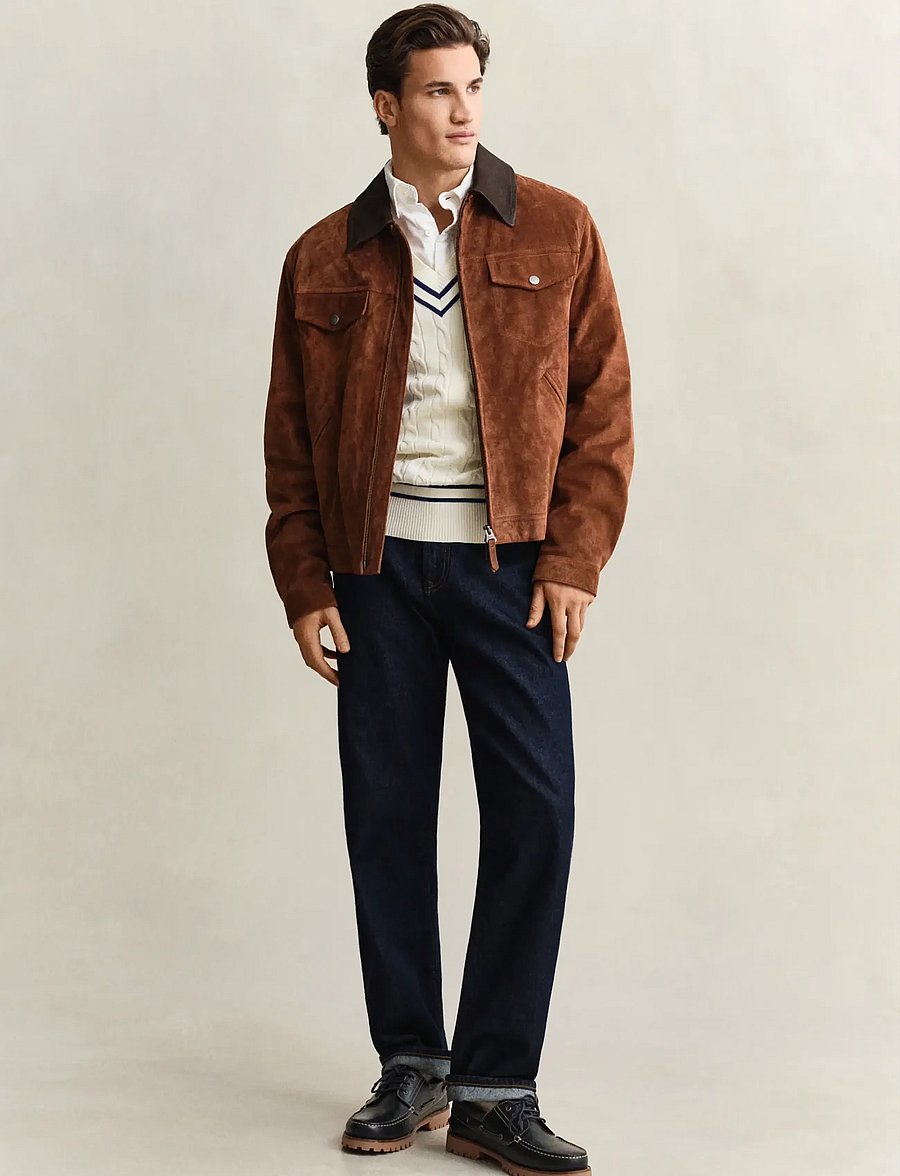 Gant - COTTON CABLE V-NECK - v-ausschnitt - cream - 4