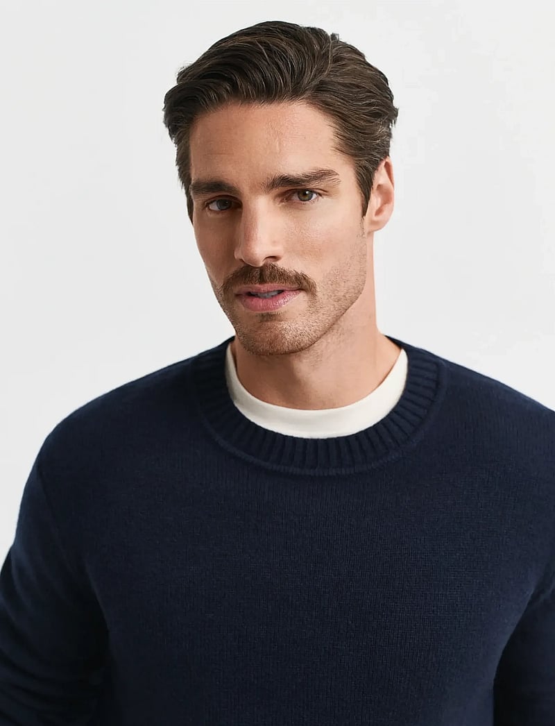 Gant - CASHMERE BLEND C-NECK - rund hals - evening blue - 3