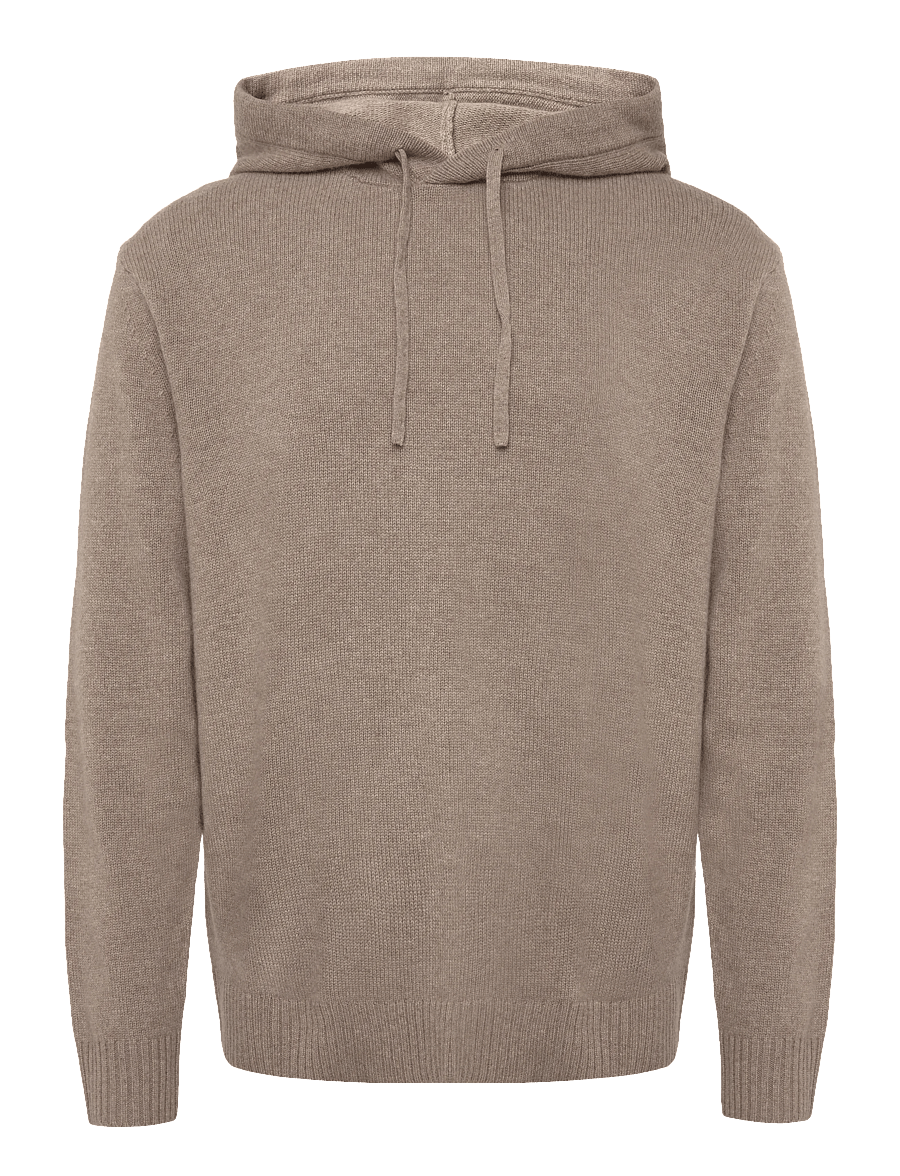 Gant - CASHMERE BLEND HOODIE - sweatshirts - dk. sand melange - 0
