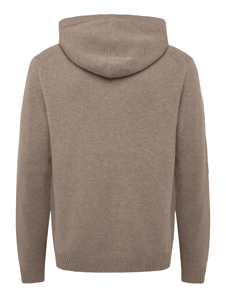 Gant - CASHMERE BLEND HOODIE - sweatshirts - dk. sand melange - 1