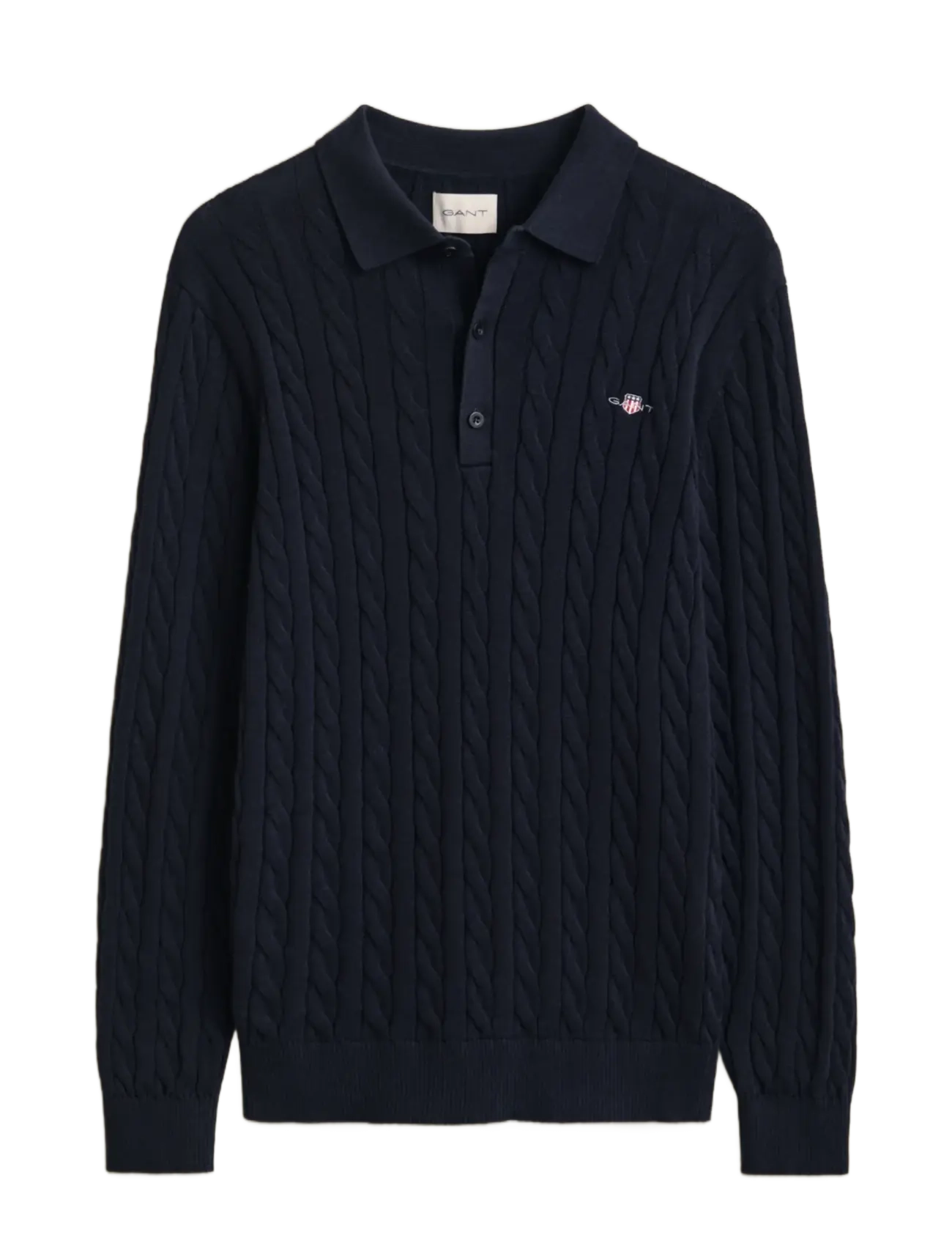 Gant Classic Cable Knit Sweater - Clothing - EVENING BLUE / navy