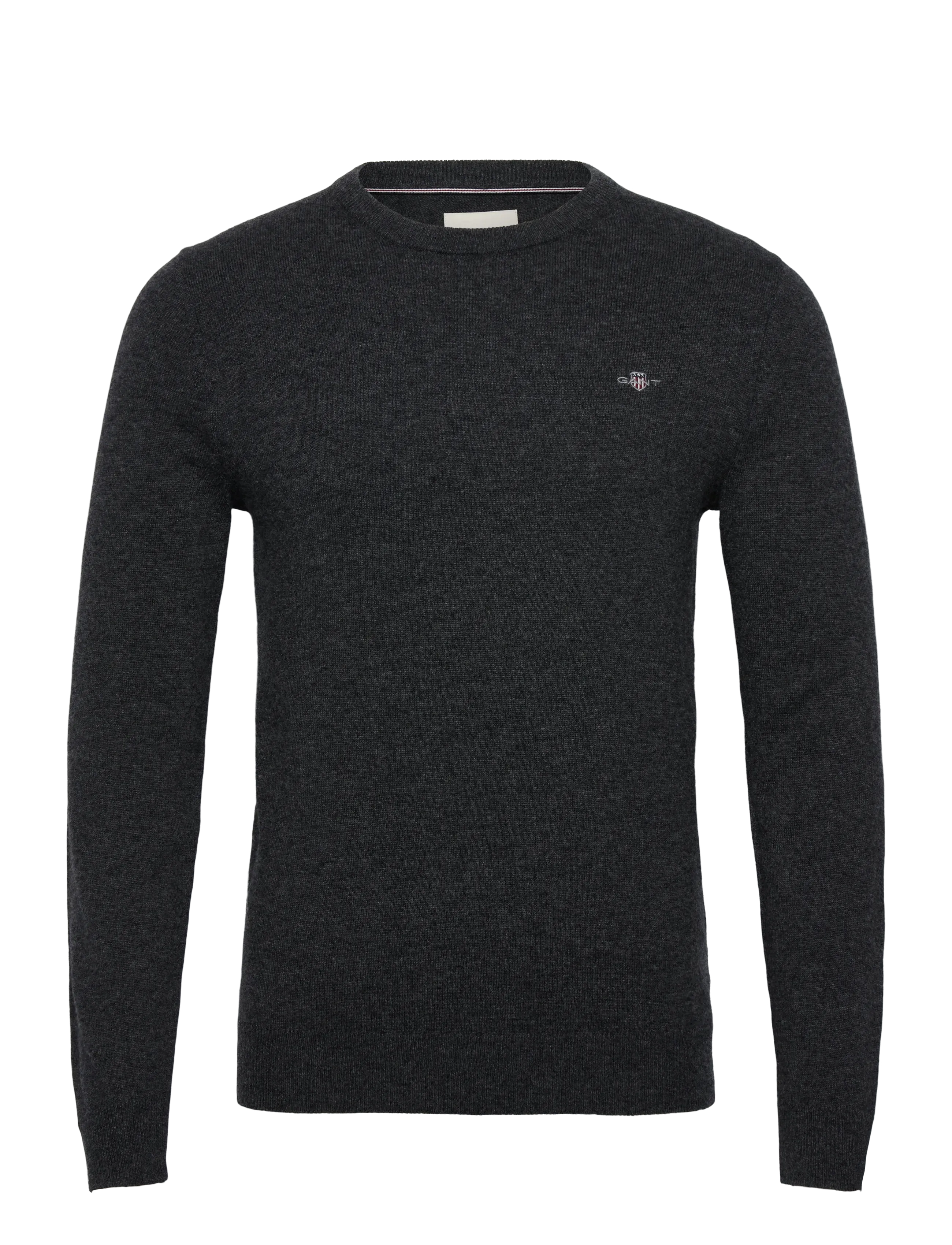 Gant LAMBSWOOL BLEND C-NECK - Kleidung - CHARCOAL MELANGE / grey