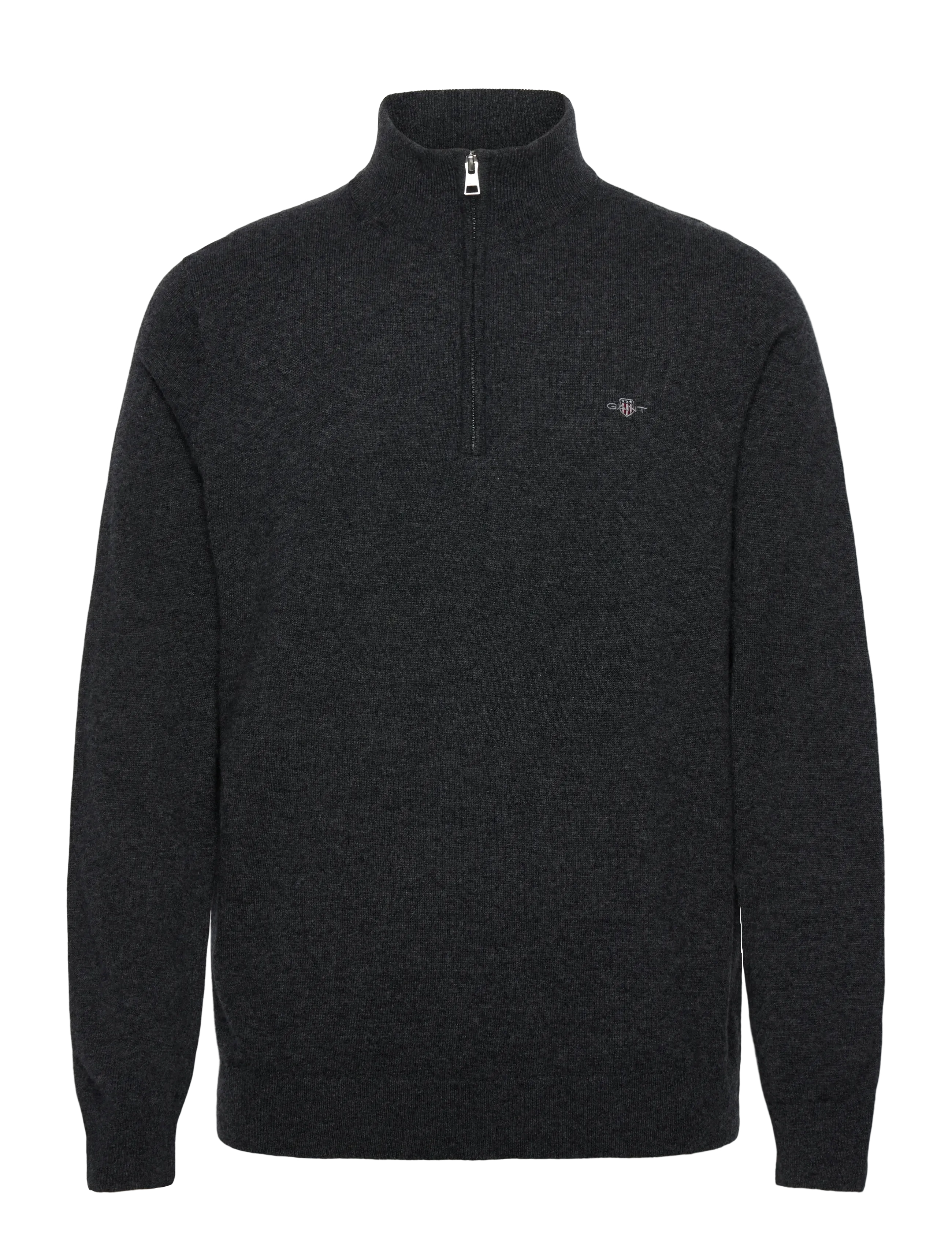 LAMBSWOOL BLEND HALF ZIP - CHARCOAL MELANGE