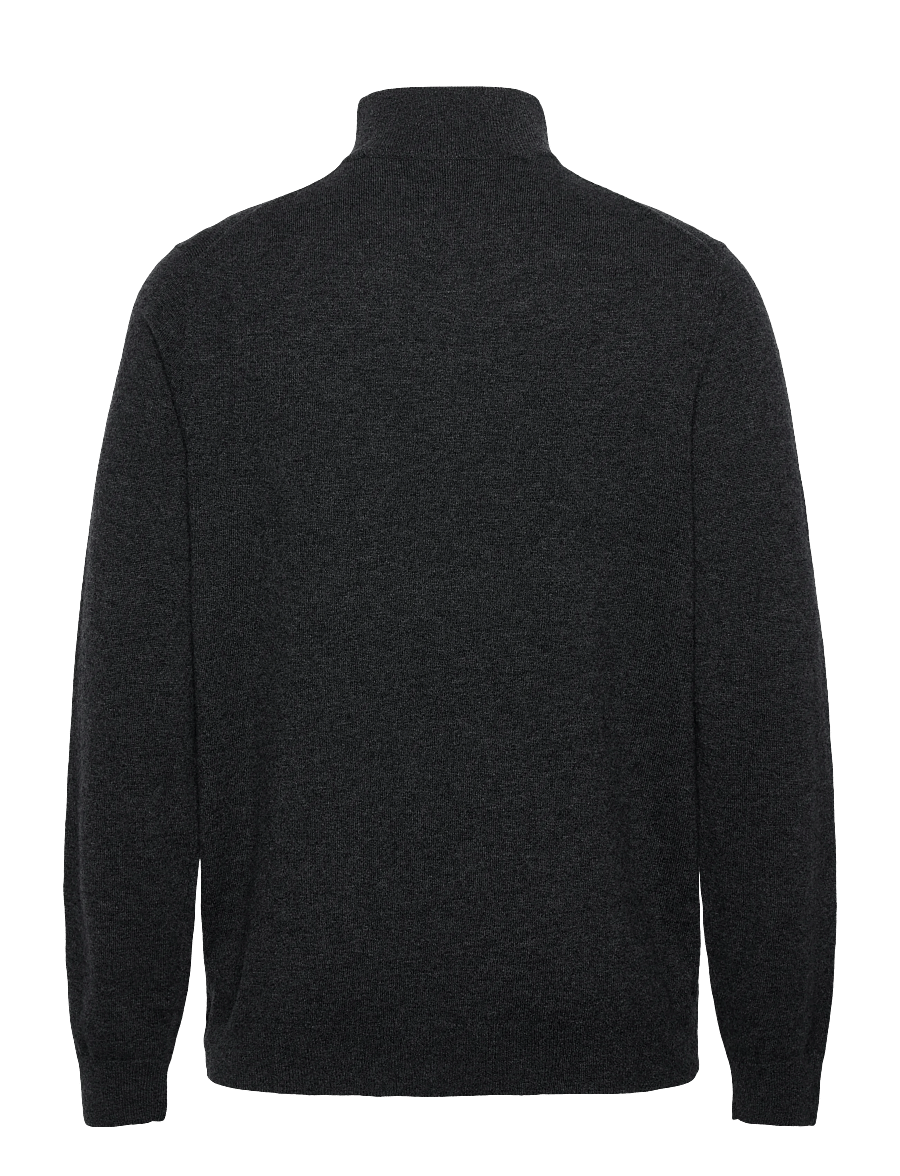Gant - LAMBSWOOL BLEND HALF ZIP - menn - charcoal melange - 1
