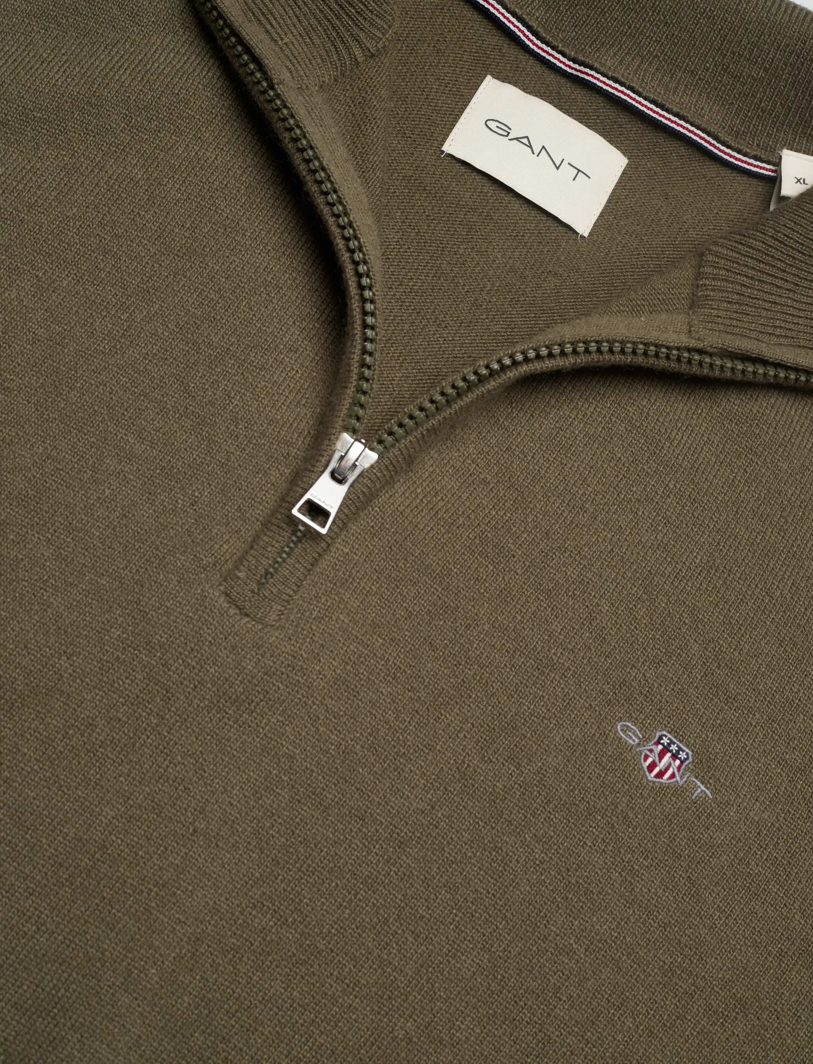 Gant - LAMBSWOOL BLEND HALF ZIP - mænd - juniper green - 2