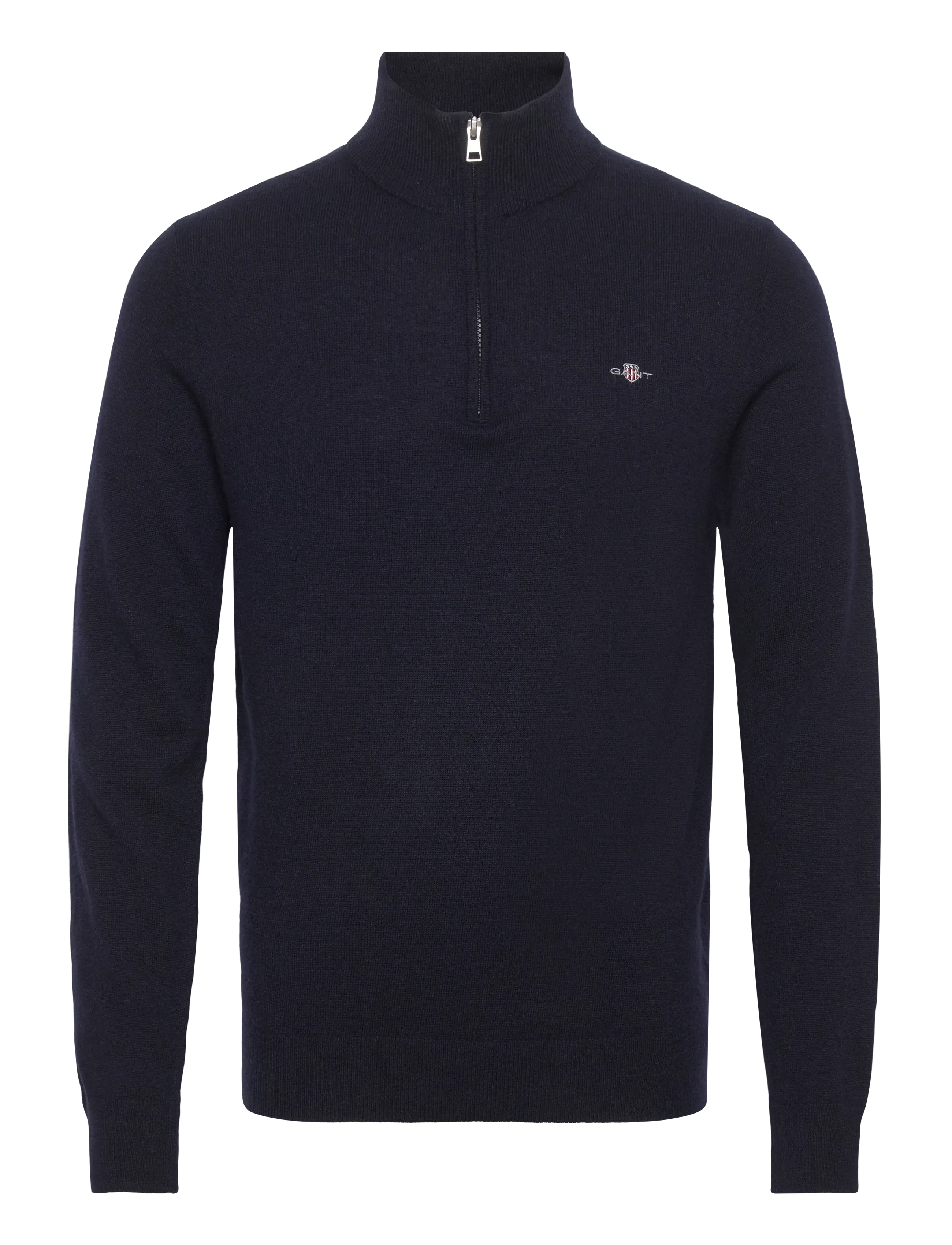 GANT LAMBSWOOL BLEND HALF ZIP - GANT - MARINE / navy