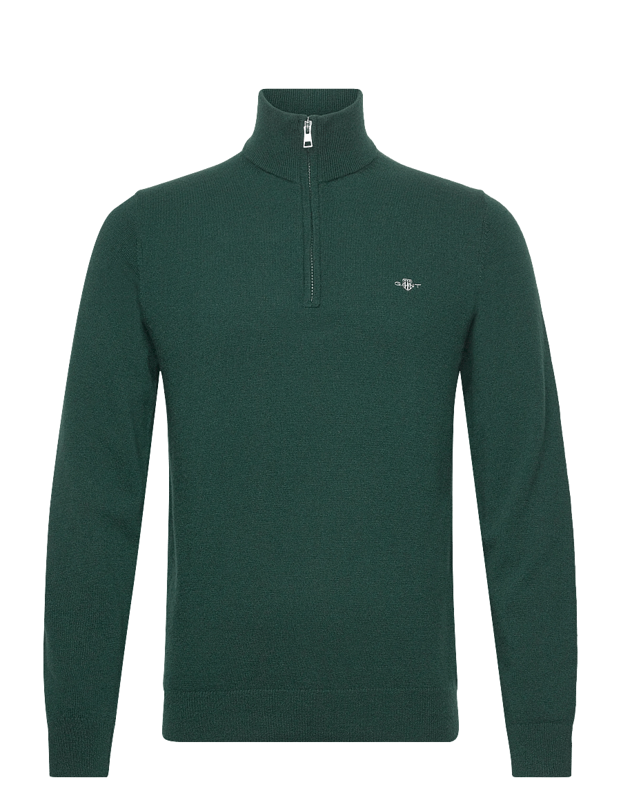 Gant - LAMBSWOOL BLEND HALF ZIP - truien met halve rits - tartan green - 0