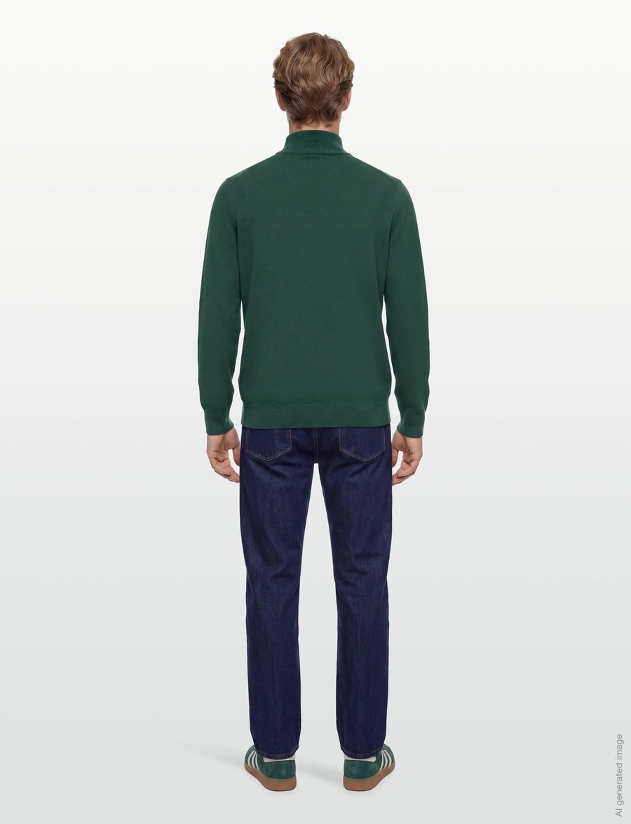 Gant - LAMBSWOOL BLEND HALF ZIP - pullover mit halbem reißverschluss - tartan green - 4
