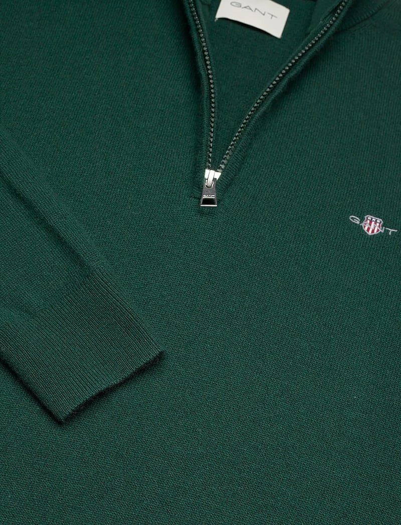 GANT - LAMBSWOOL BLEND HALF ZIP - halfzip strik - tartan green - 2
