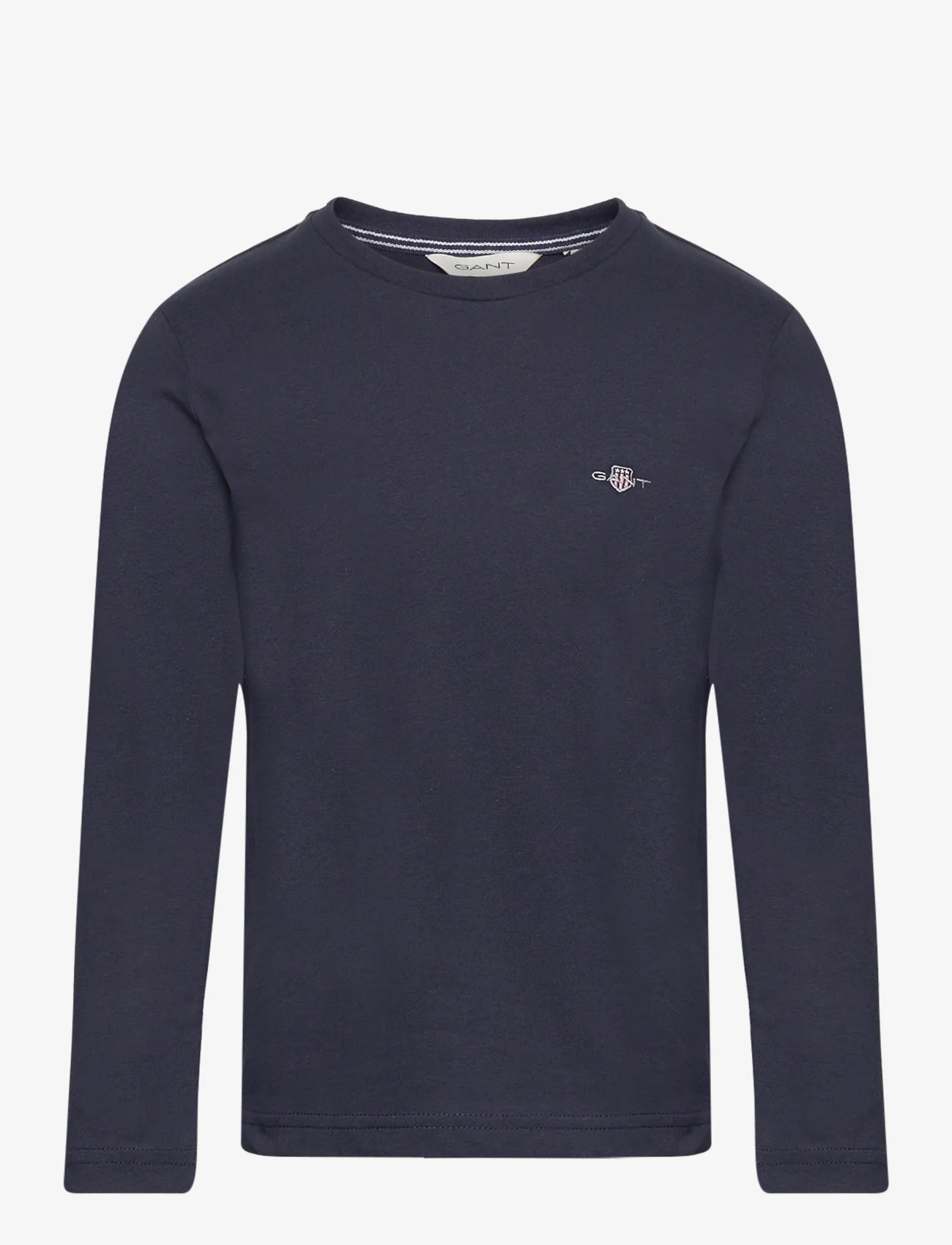 GANT - SHIELD LS T-SHIRT - langærmede t-shirts - evening blue - 0