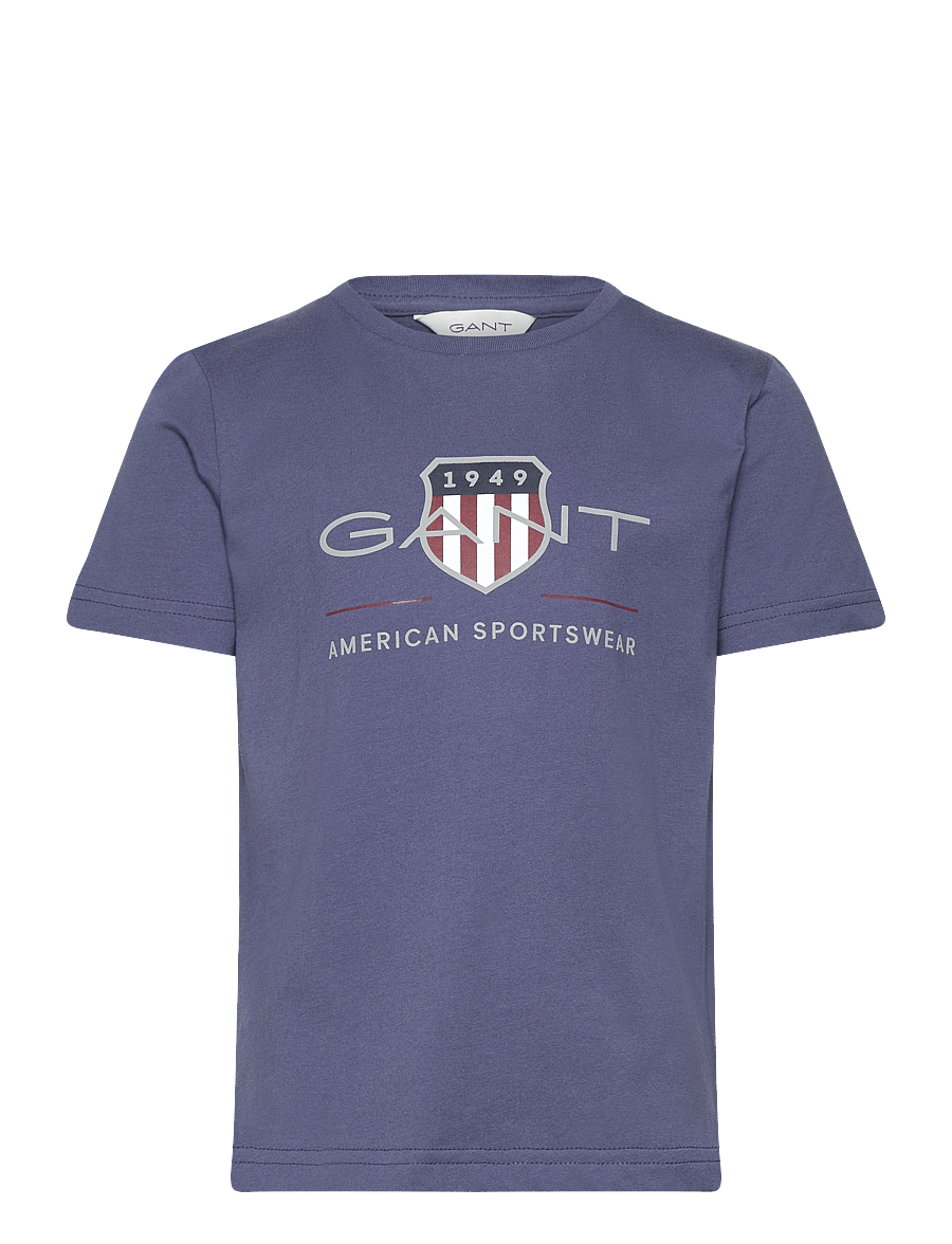 Gant - ARCHIVE SHIELD SS T-SHIRT - kurzärmelige - dusty navy - 0