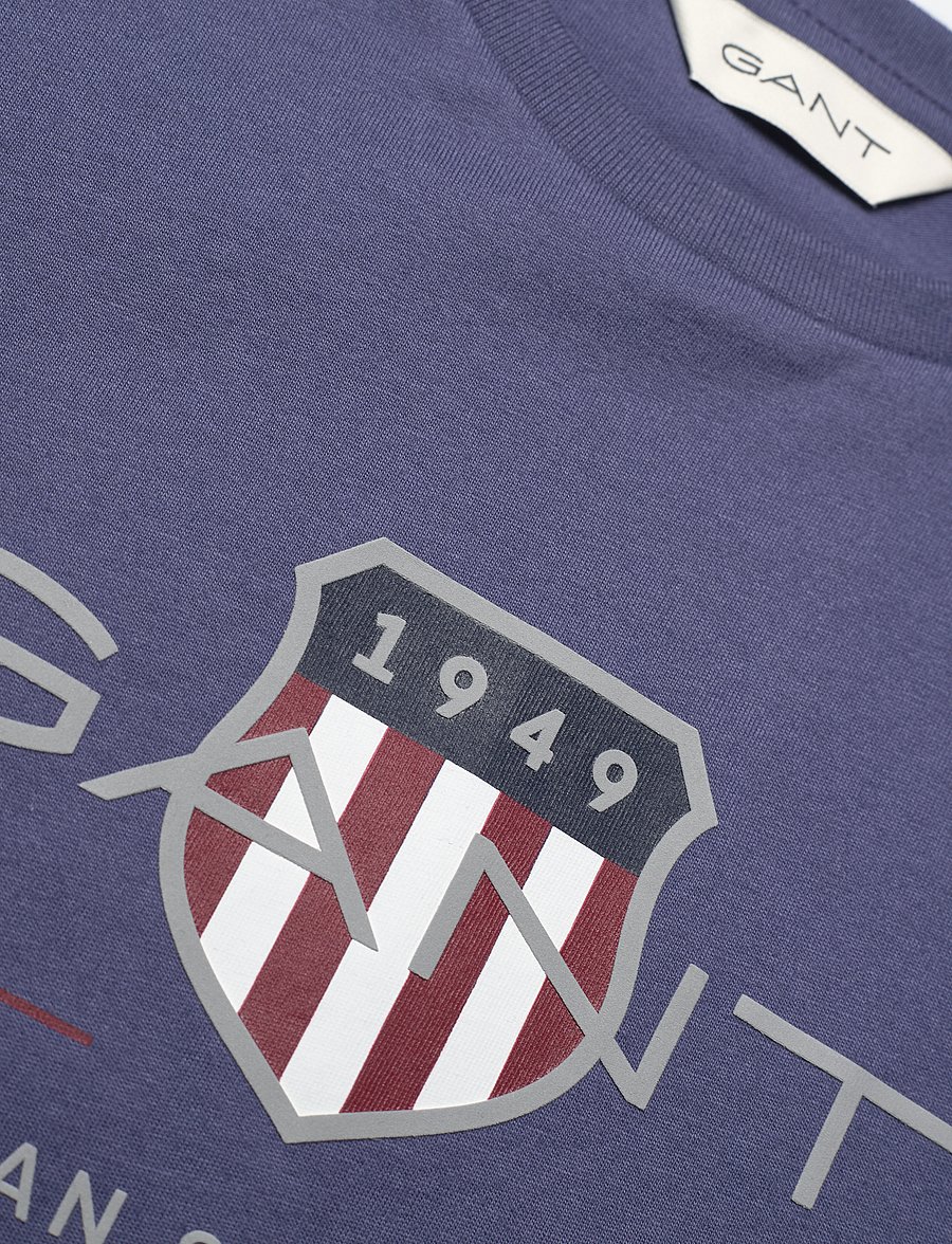 Gant - ARCHIVE SHIELD SS T-SHIRT - kurzärmelige - dusty navy - 2