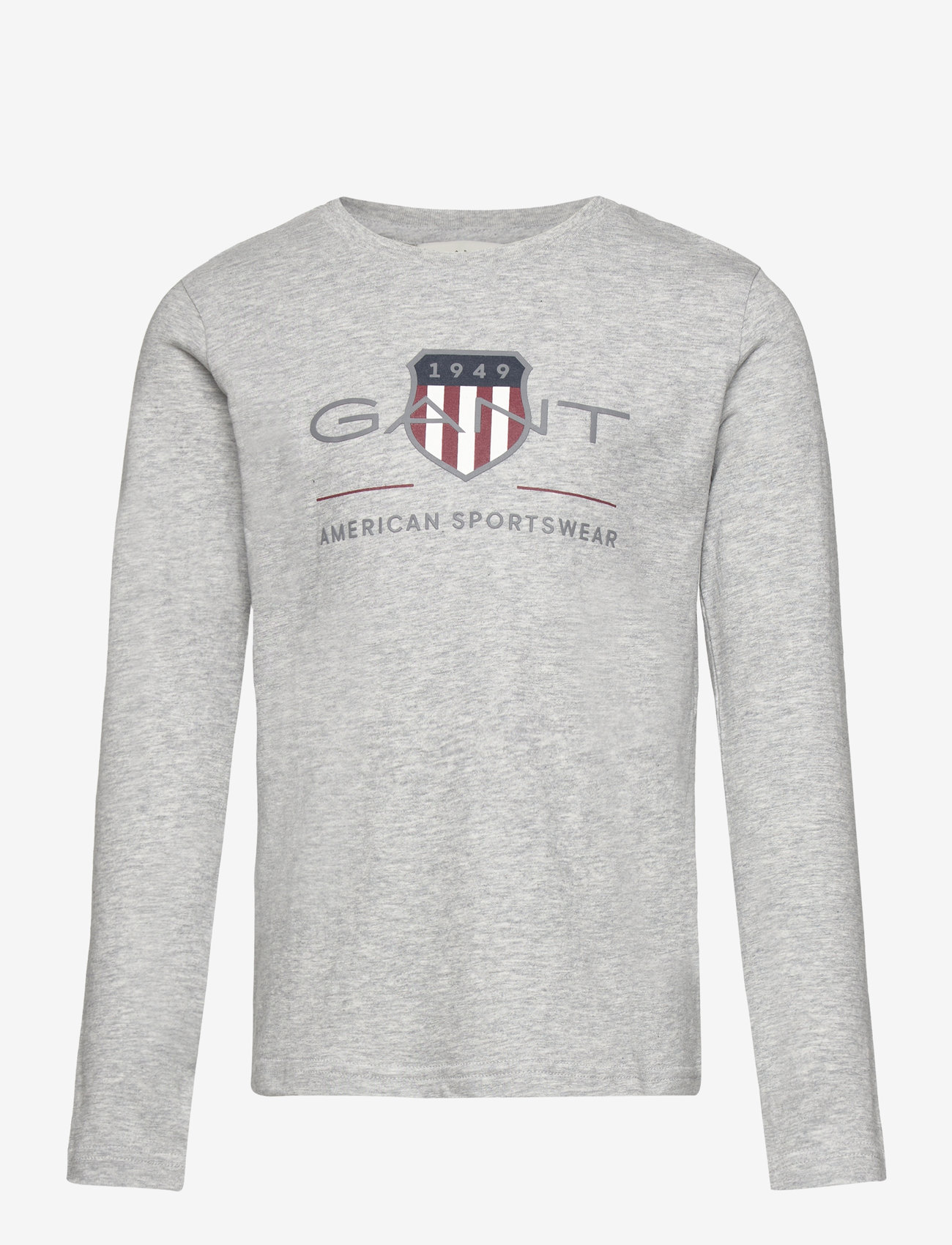 GANT - ARCHIVE SHIELD LS T-SHIRT - long-sleeved t-shirts - light grey melange - 0