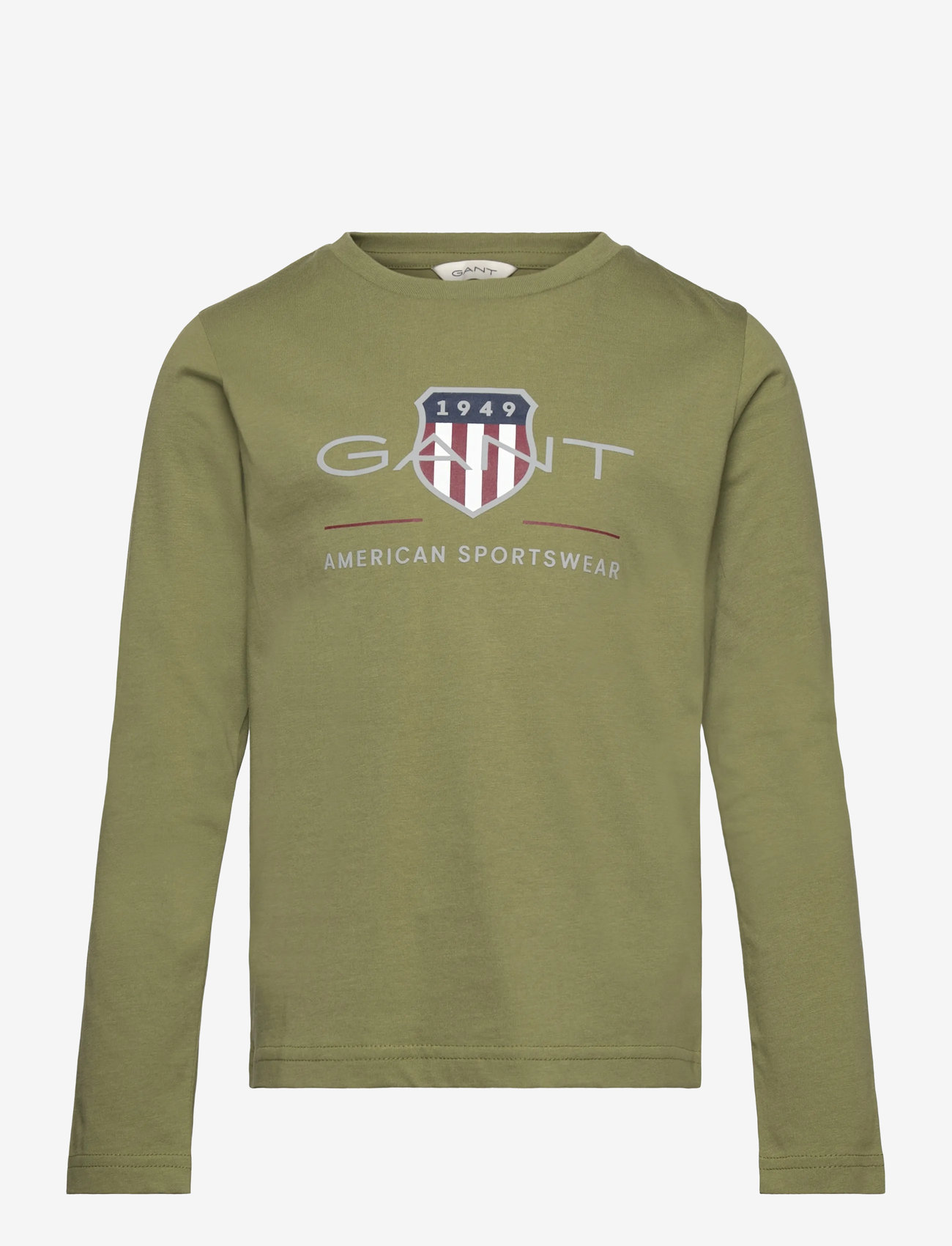 GANT - ARCHIVE SHIELD LS T-SHIRT - langærmede t-shirts - washed olive - 0