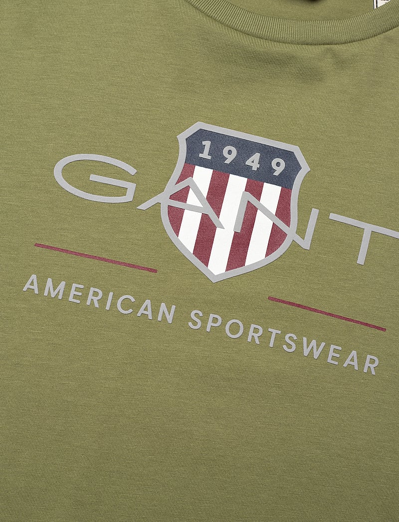 GANT - ARCHIVE SHIELD LS T-SHIRT - langærmede t-shirts - washed olive - 2