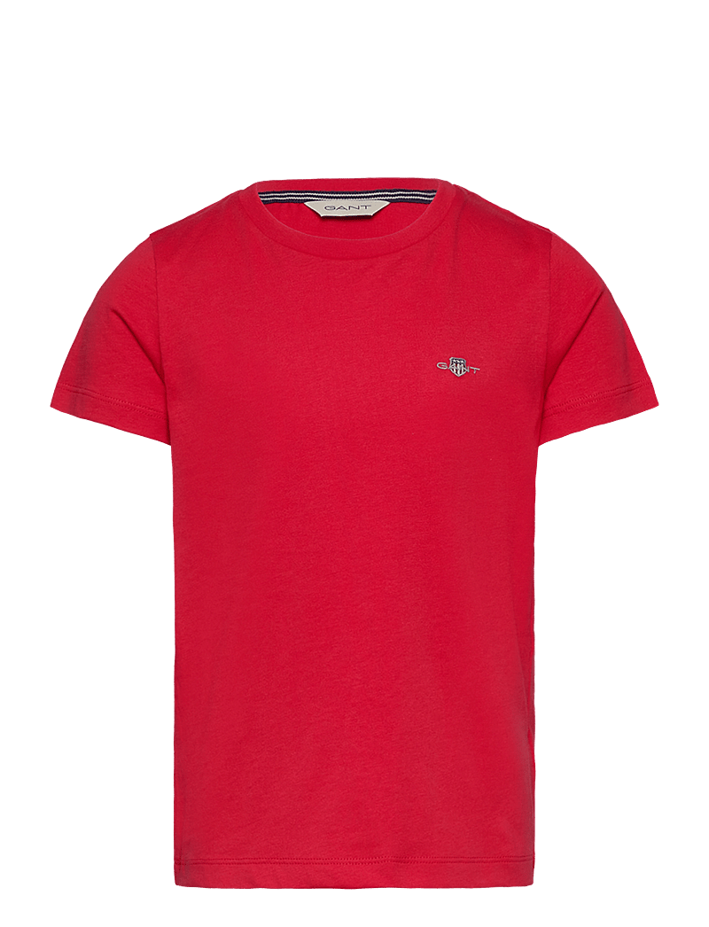 Gant - SHIELD SS T-SHIRT - kortærmede t-shirts - bright red - 0