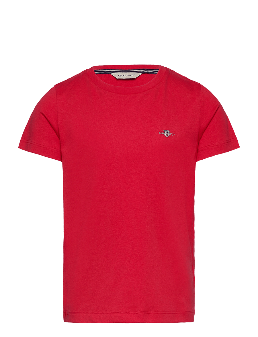 Gant - SHIELD SS T-SHIRT - kortärmade t-shirts - bright red - 0