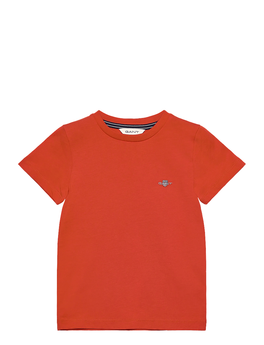 Gant - SHIELD SS T-SHIRT - kortärmade t-shirts - deep orange - 0