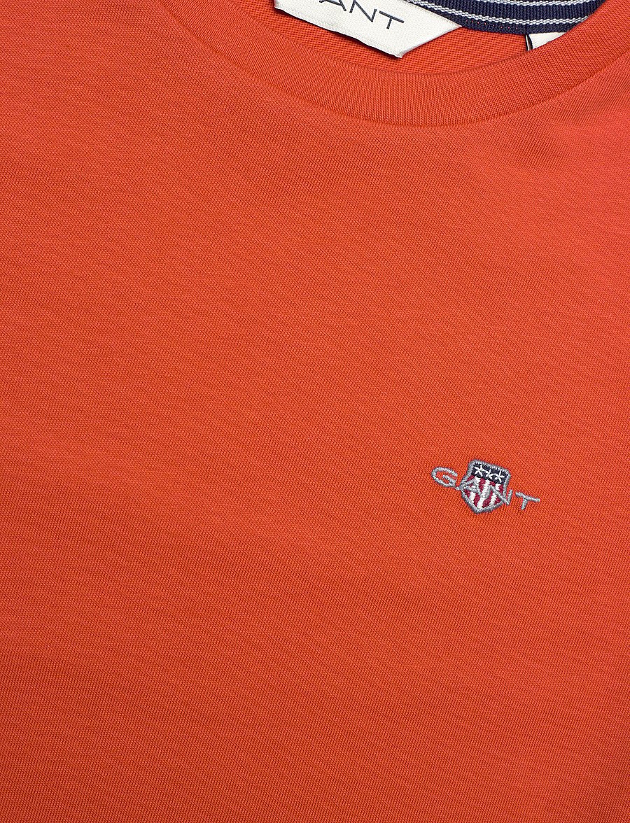 Gant - SHIELD SS T-SHIRT - kortärmade t-shirts - deep orange - 2