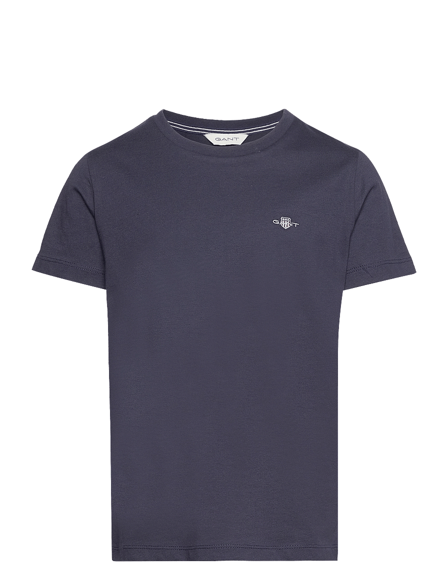 Gant - SHIELD SS T-SHIRT - kortermede t-skjorter - evening blue - 0