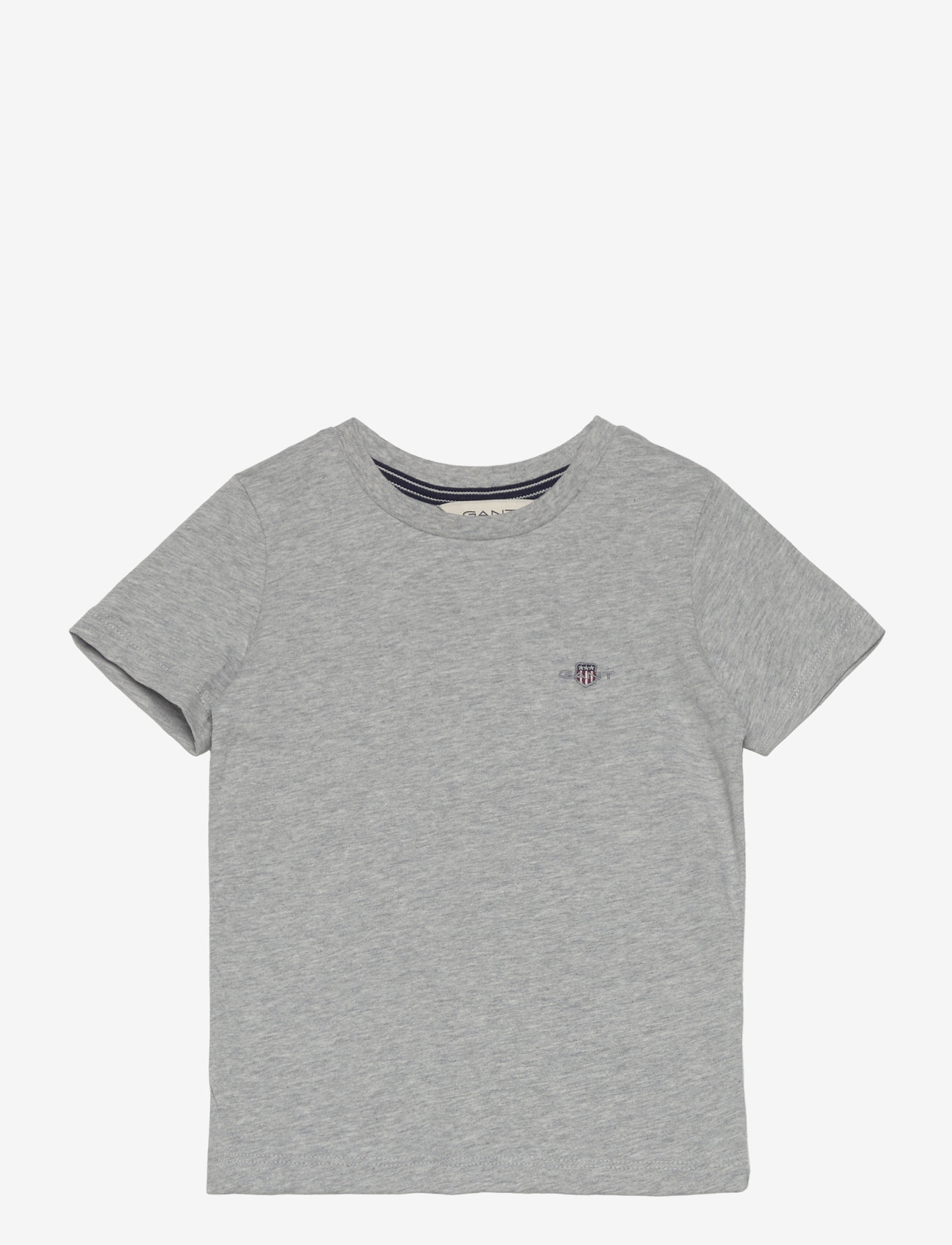 Gant - SHIELD SS T-SHIRT - lühikeste varrukatega t-särgid - light grey melange - 0