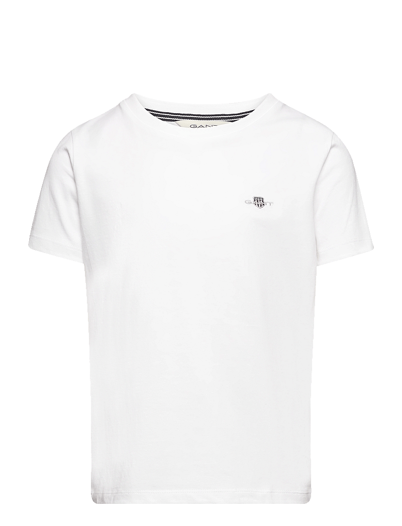 Gant - SHIELD SS T-SHIRT - kortærmede t-shirts - white - 0