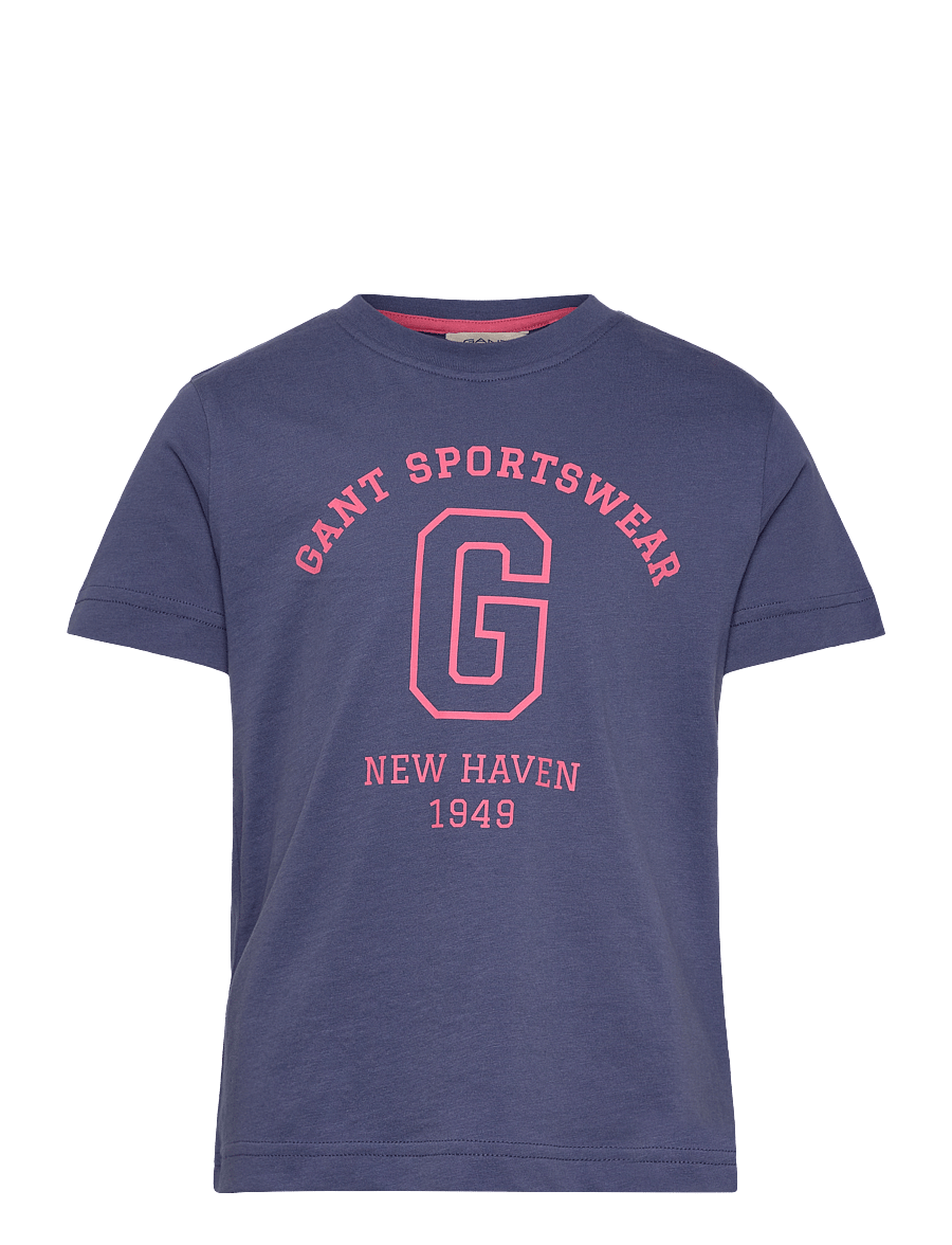 Gant - GANT SPORTSWEAR ARCH T-SHIRT - t-shirts à manches courtes - dusty navy - 0
