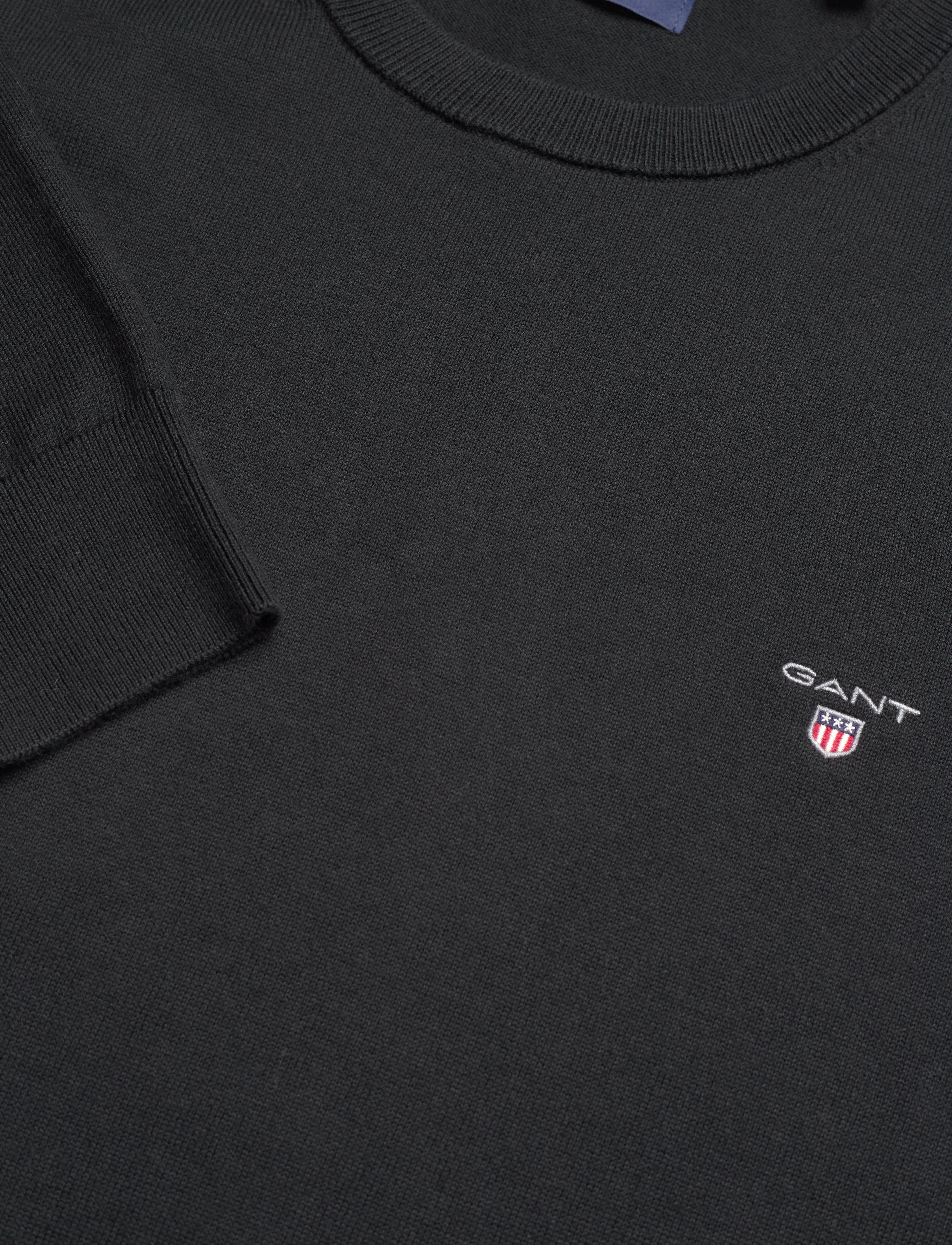 Gant - COTTON C-NECK - trøjer - black - 2