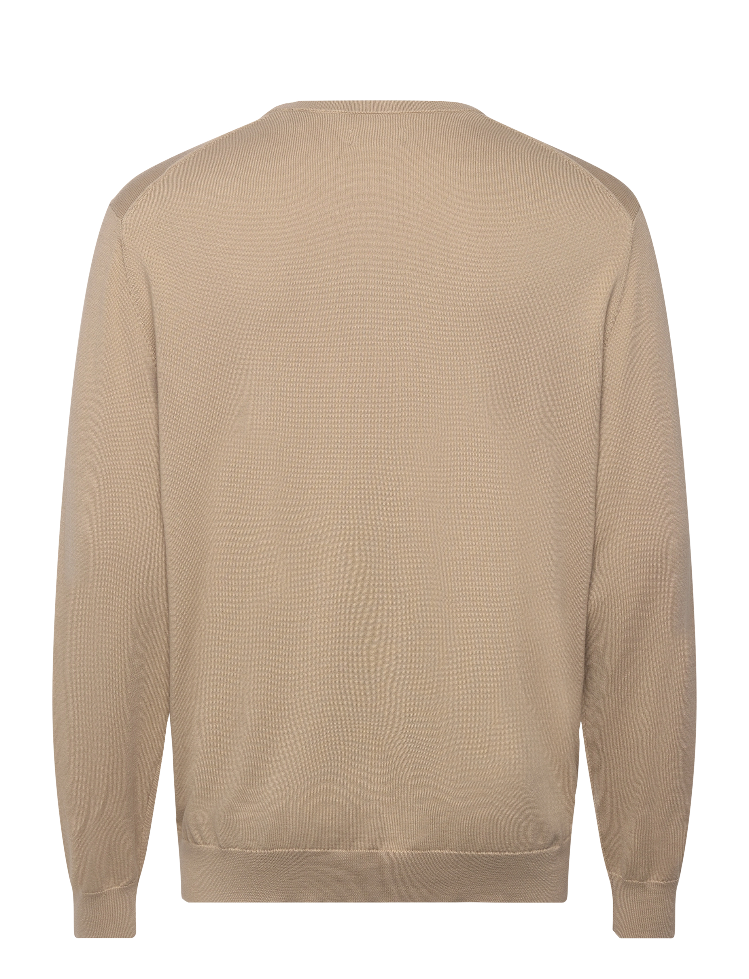 Gant - COTTON C-NECK - basic-strickmode - concrete beige - 1