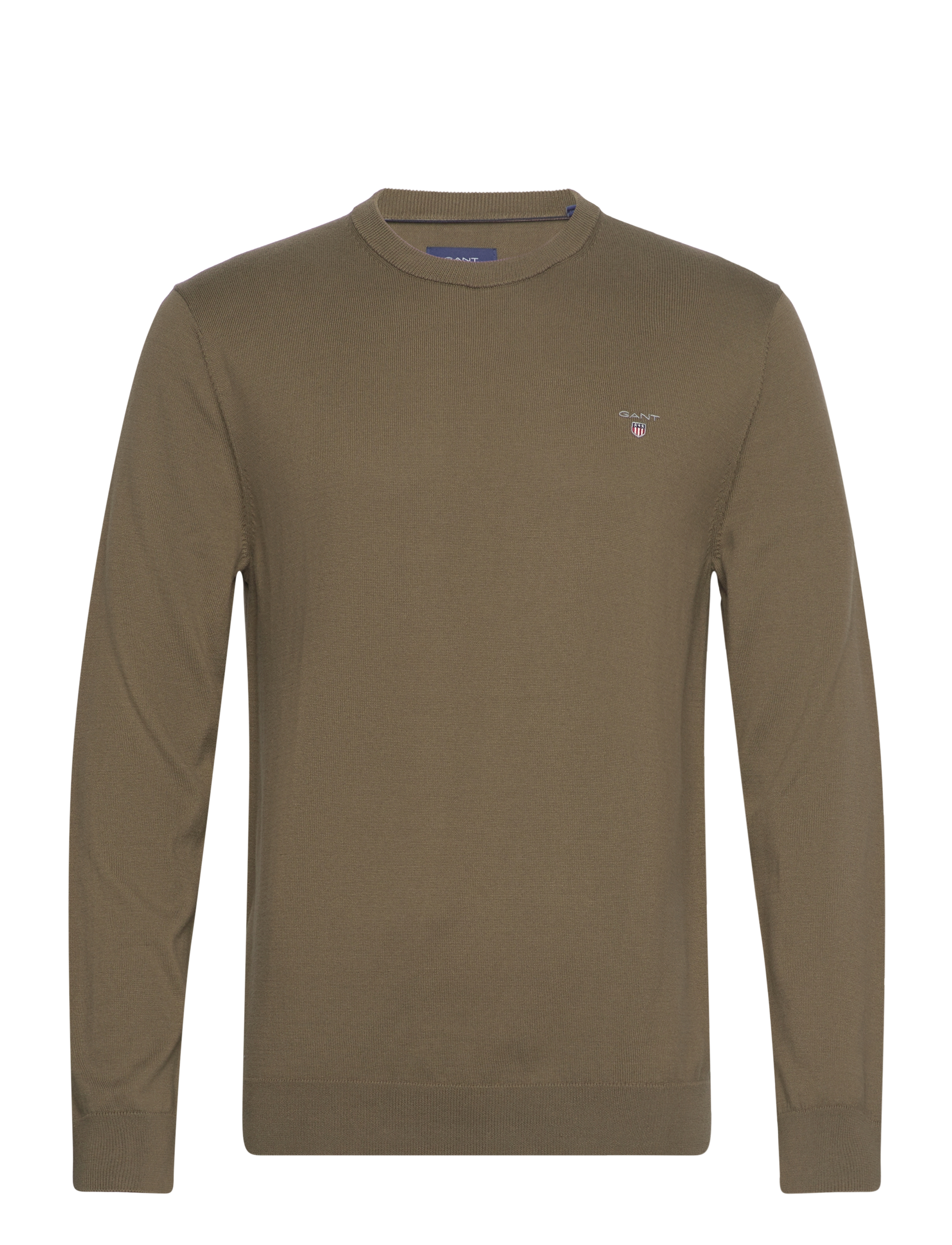 GANT Baumwolle C-Neck Khaki - S - Herren