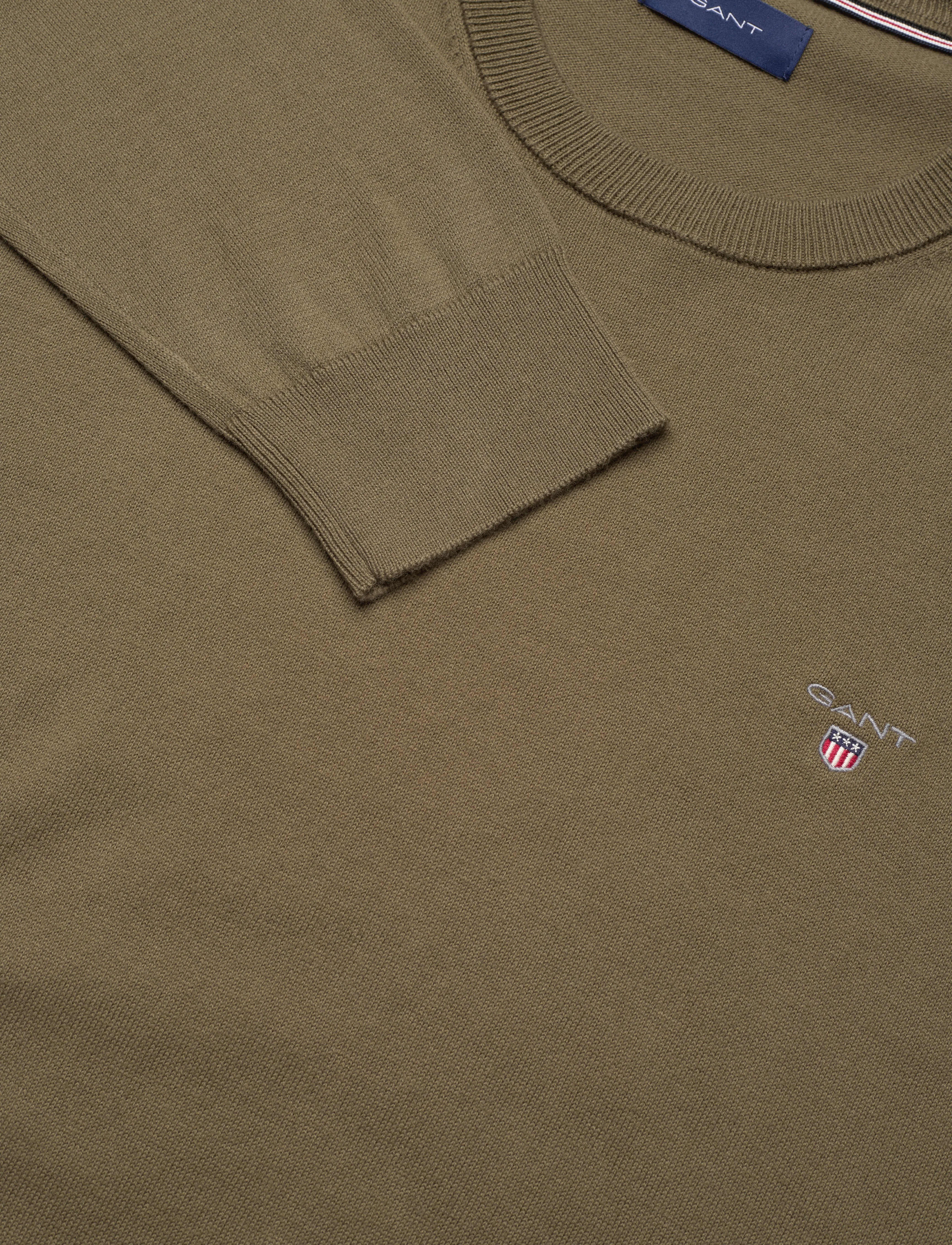 Gant - COTTON C-NECK - trøjer - juniper green - 2