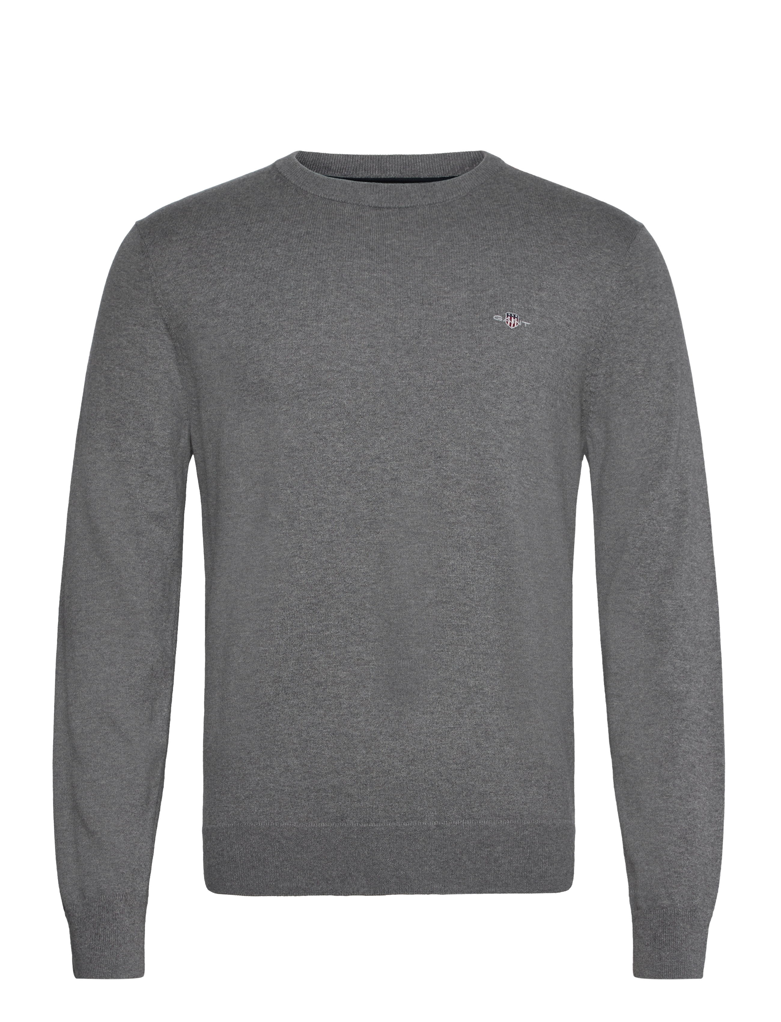 COTTON C-NECK - DARK GREY MELANGE