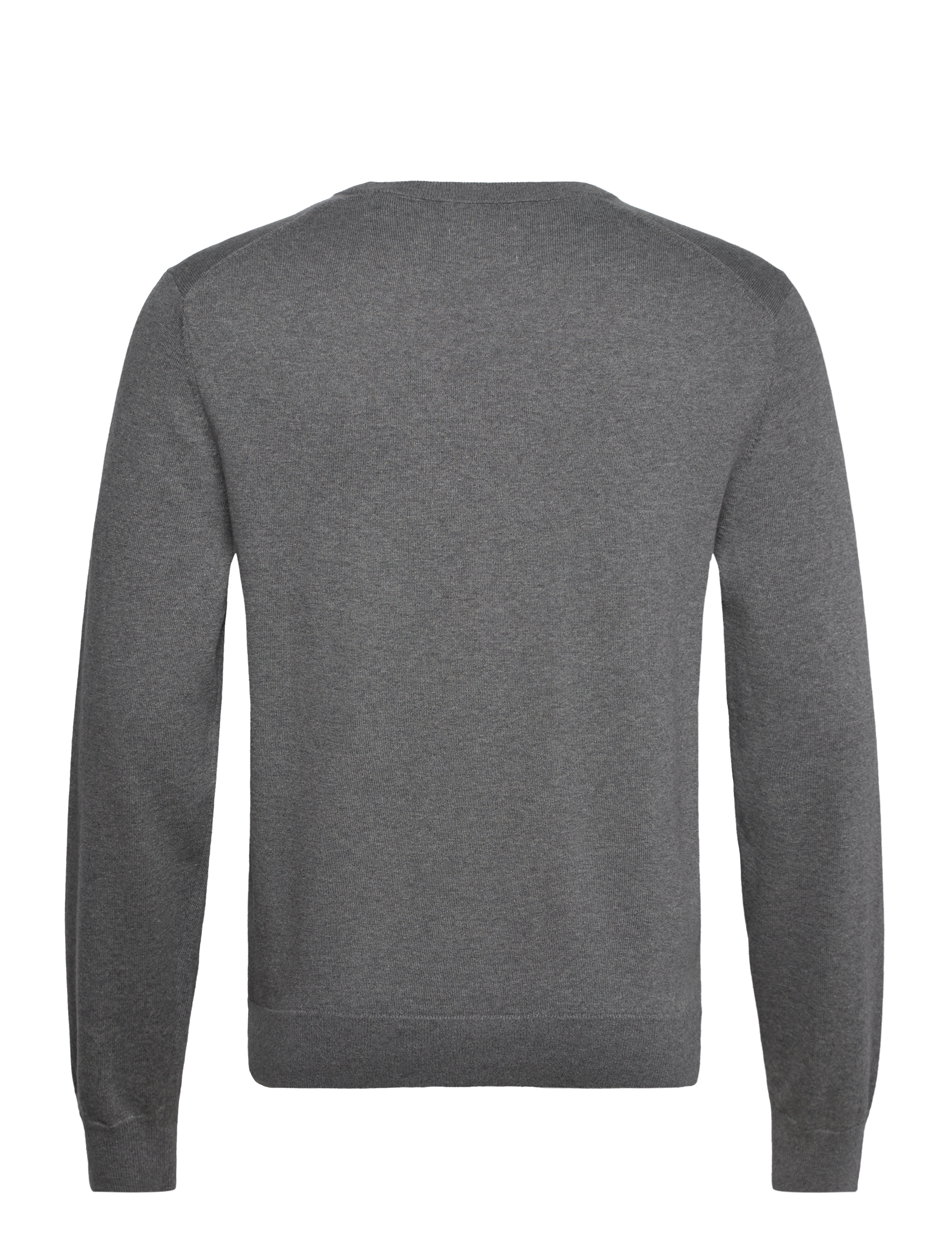 GANT - COTTON C-NECK - dark grey melange - 2